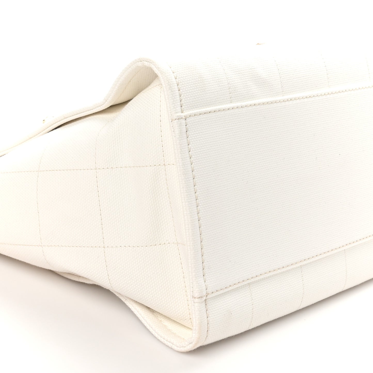 Cotton Medium Deauville Tote White