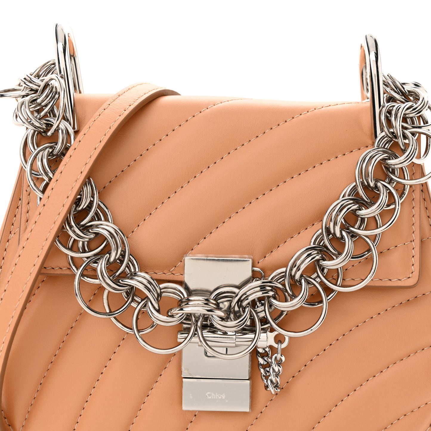 Calfskin Quilted Mini Drew Bijou Shoulder Bag Blushy Pink