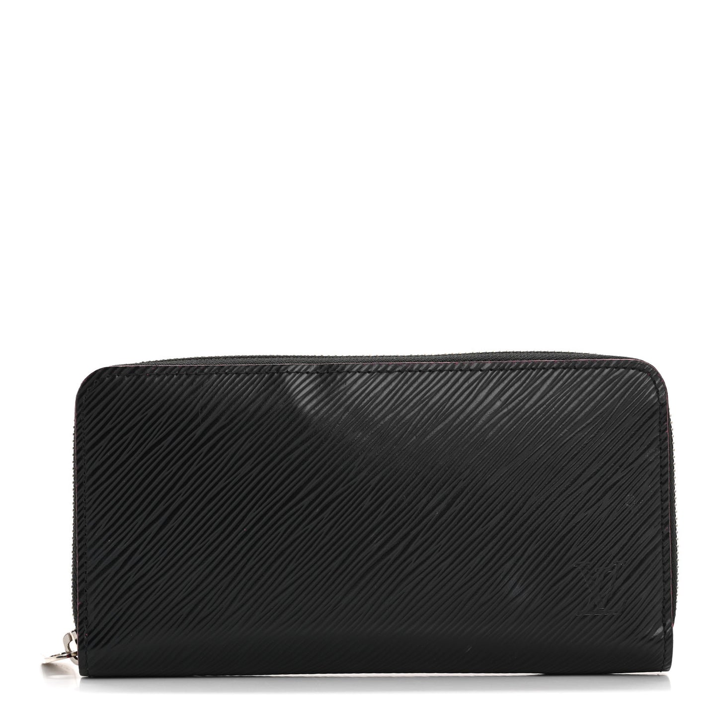 Epi Zippy Wallet Black Hot Pink