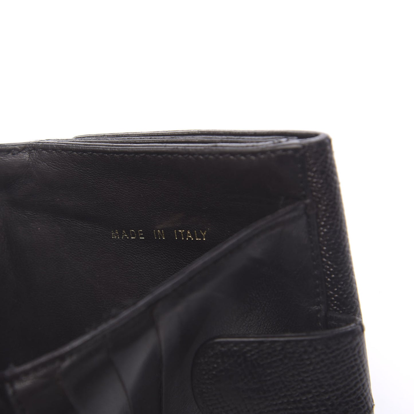Caviar CC Flap Wallet Black
