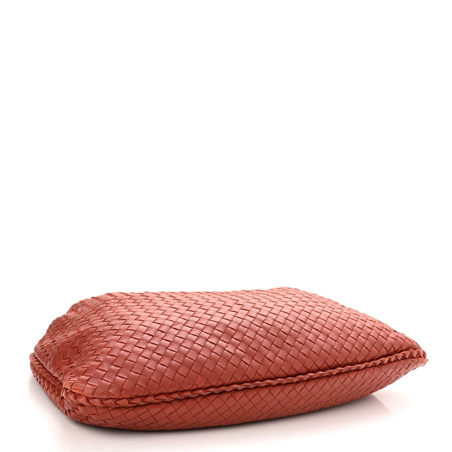 Nappa Intrecciato Large Veneta Hobo Rust
