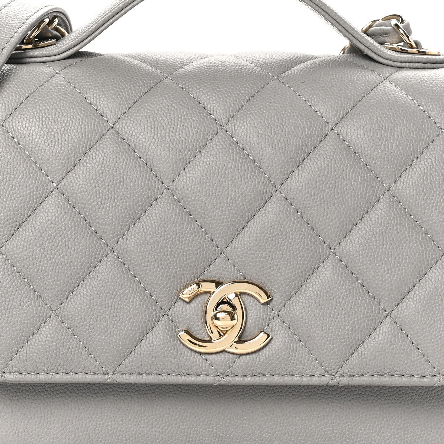 Chanel Caviar Quilted Medium Business Affinity Flap Grey 8 of 10