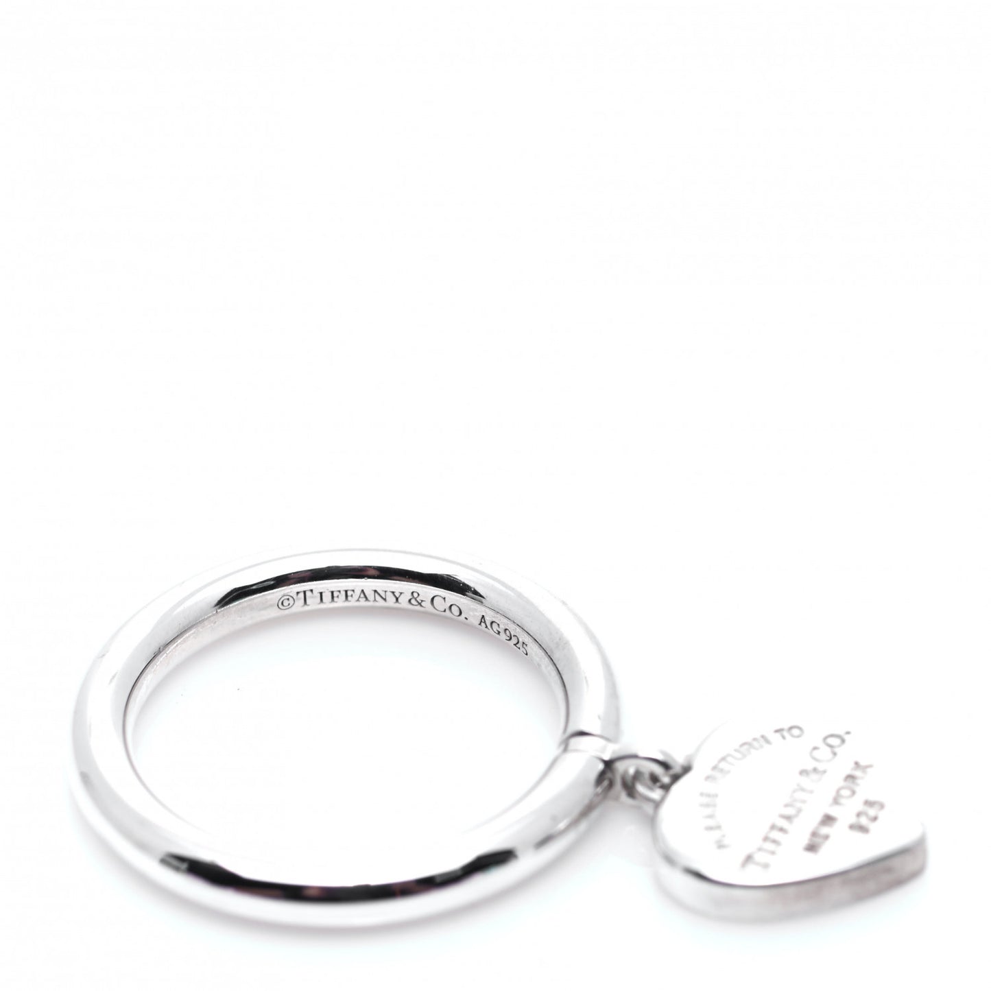 Sterling Silver Return to Tiffany Heart Tag Ring 48 4.5