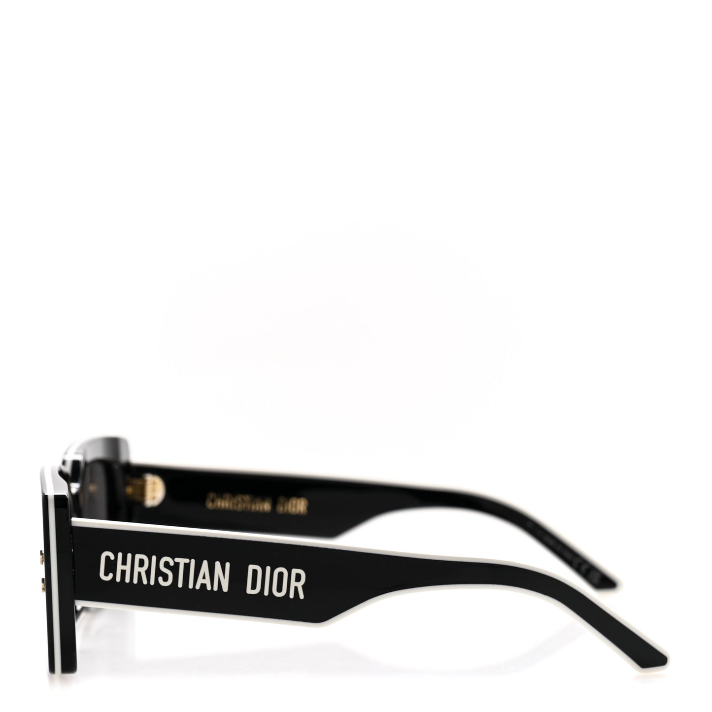 Diorpacific S1U Square Sunglasses Black White