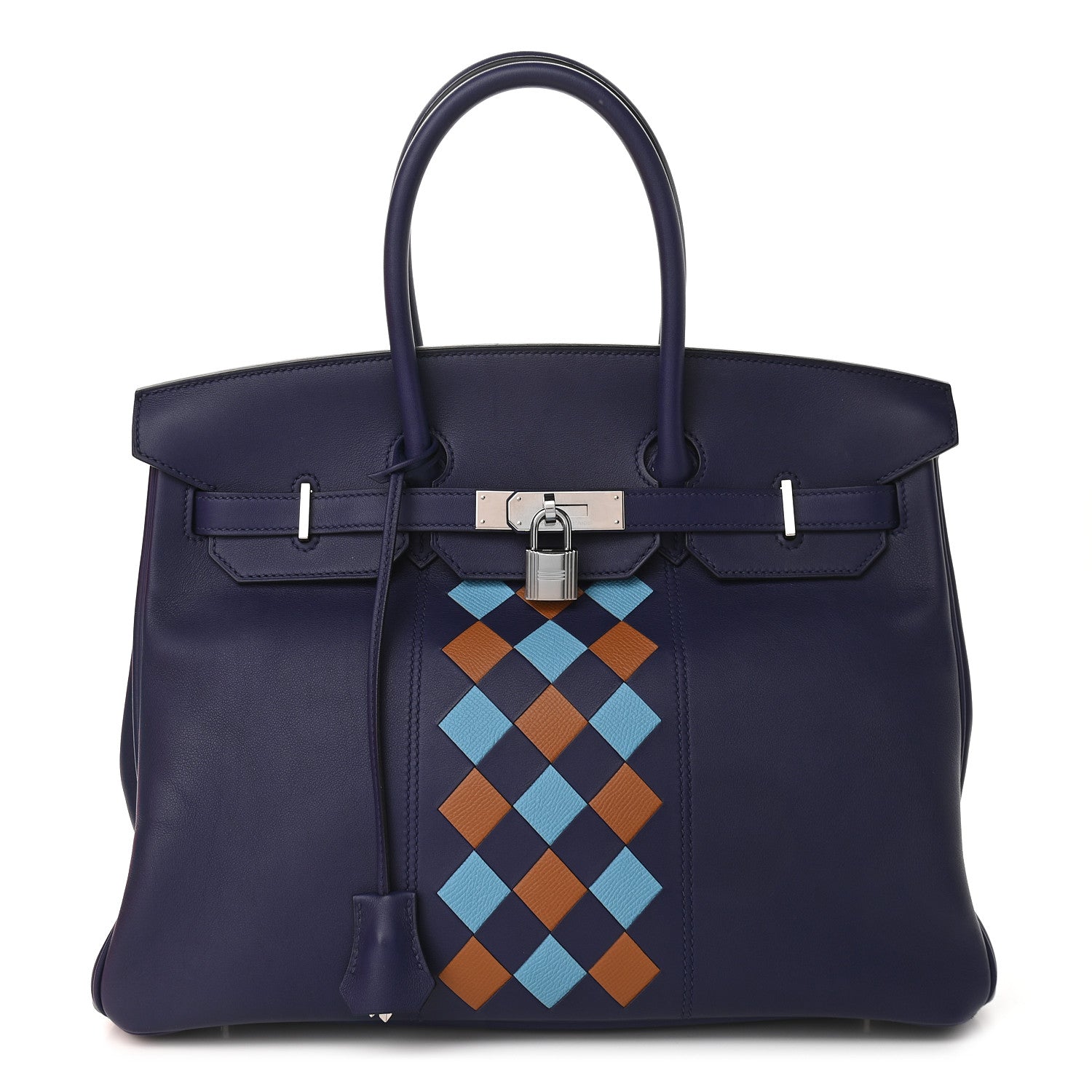 Hermes Swift Epsom Tressage Birkin 35 Bleu Encre Bleu Du Nord Gold 1 of 10