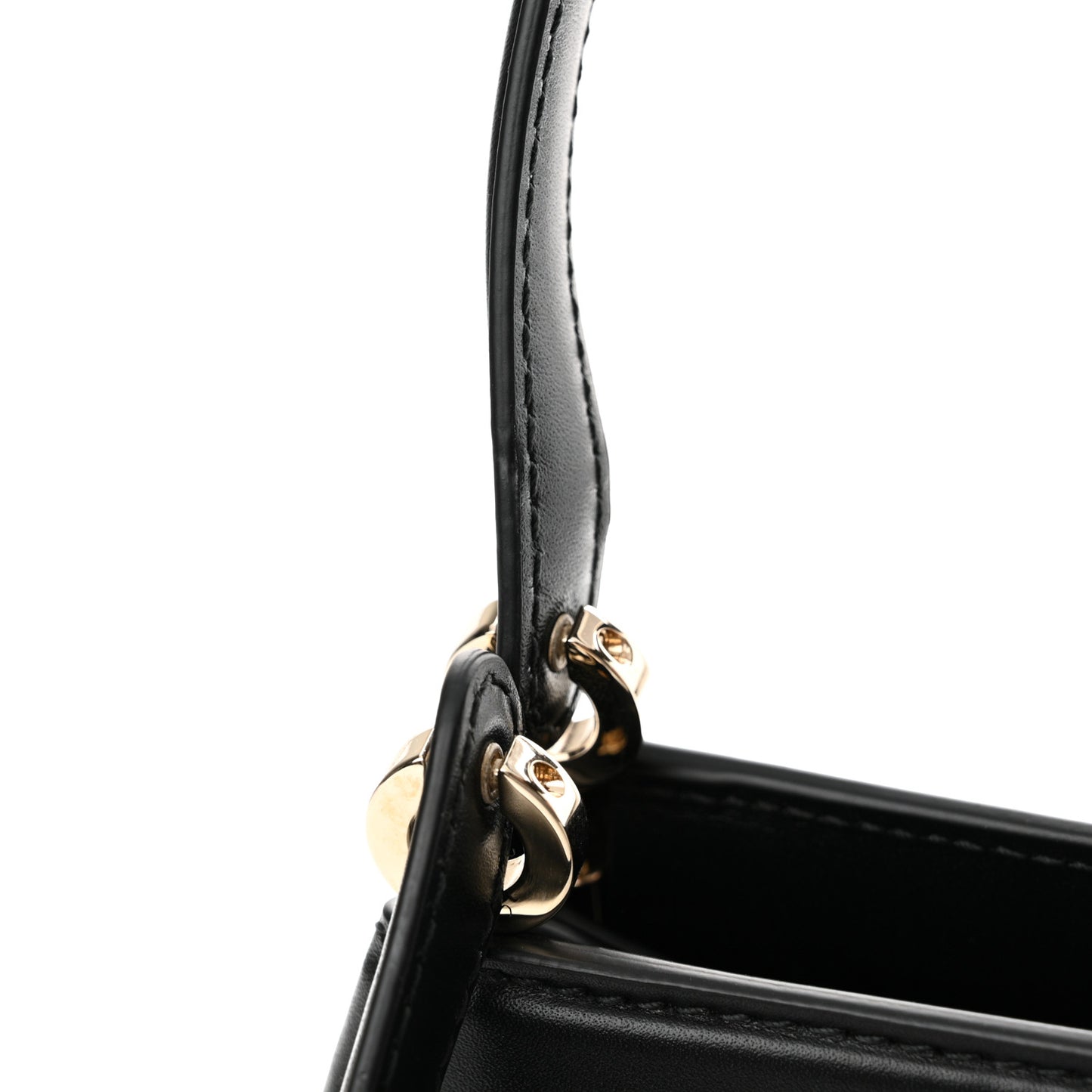 Calfskin Medium Key Shoulder Bag Black