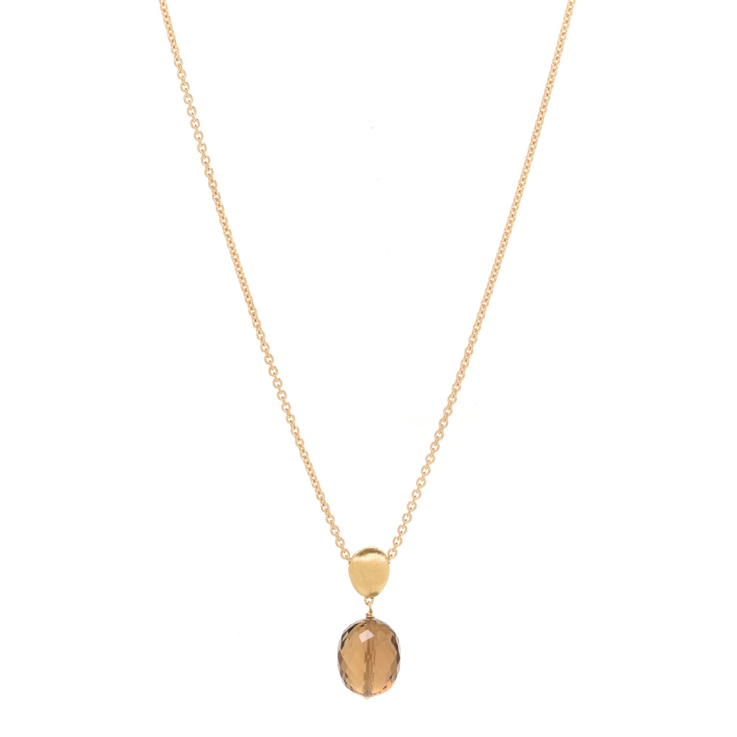 18K Yellow Gold Smoky Quartz Siviglia Pendant Necklace