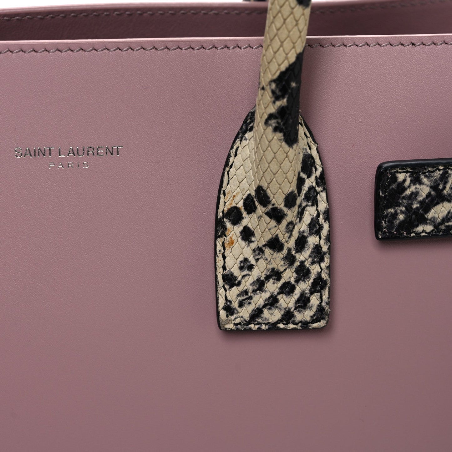 Calfskin Embossed Python Baby Sac De Jour Powder Pink
