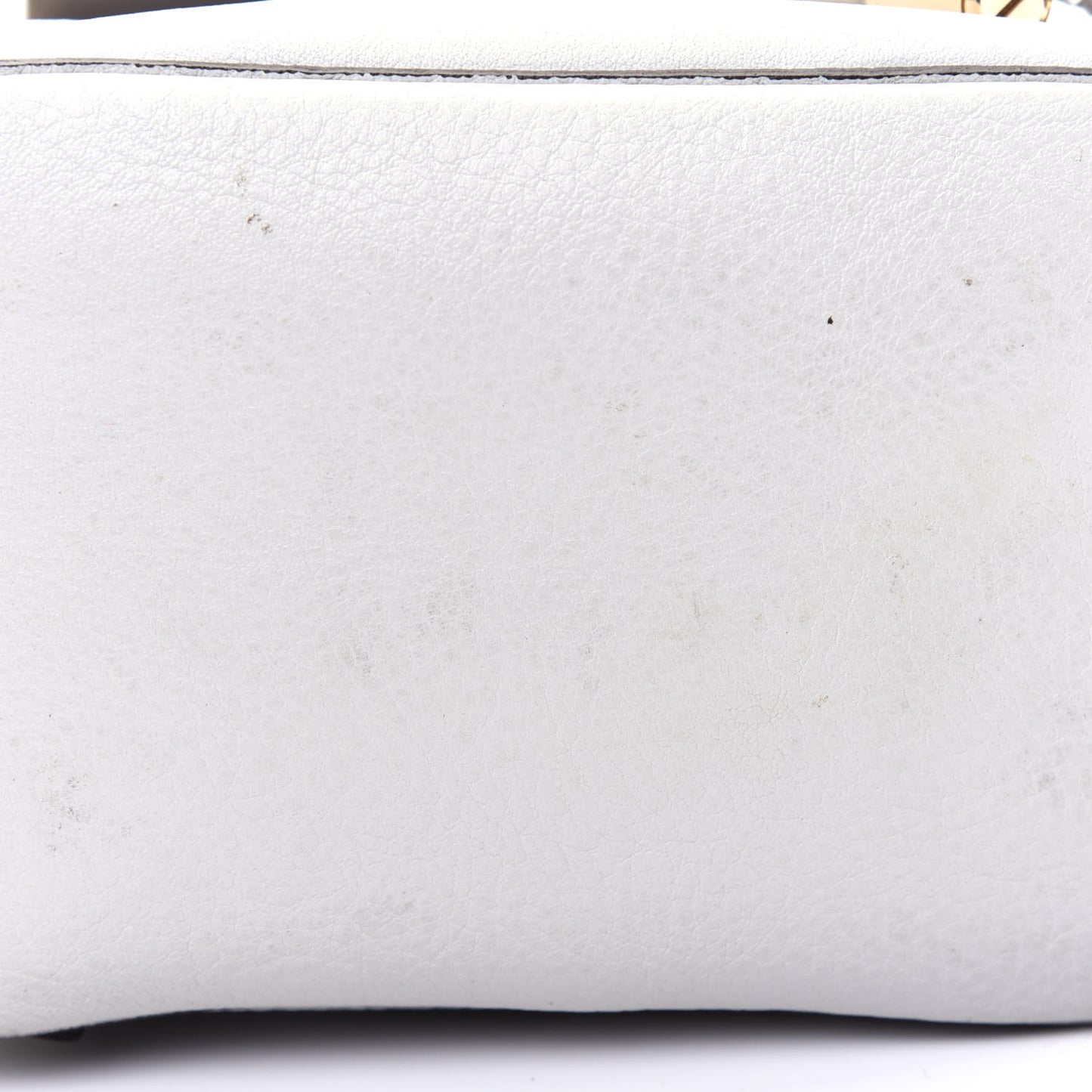Suede Calfskin Mini Faye Backpack Airy Grey