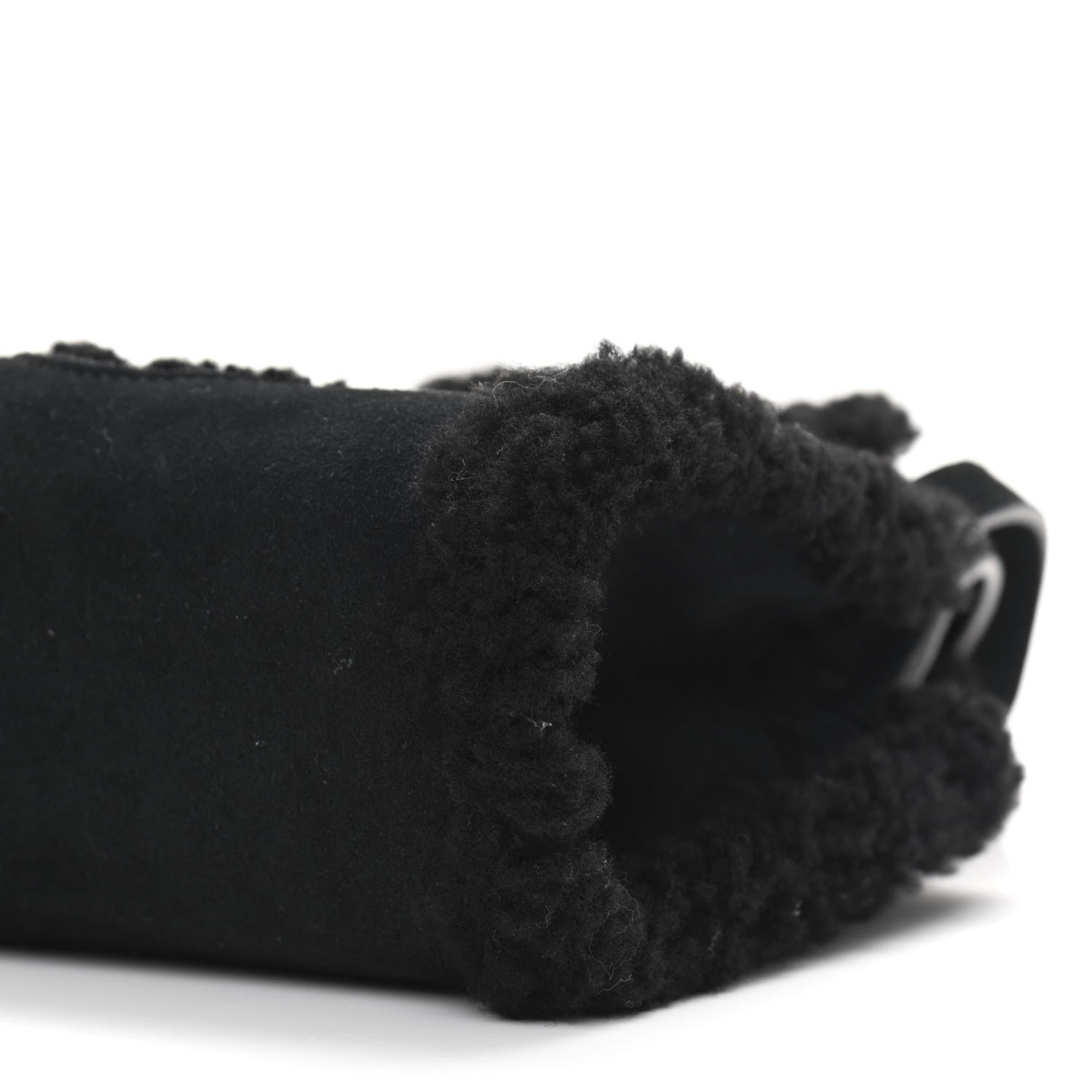 Telfar X UGG Suede Shearling Small Shopping Bag Black 11 of 14