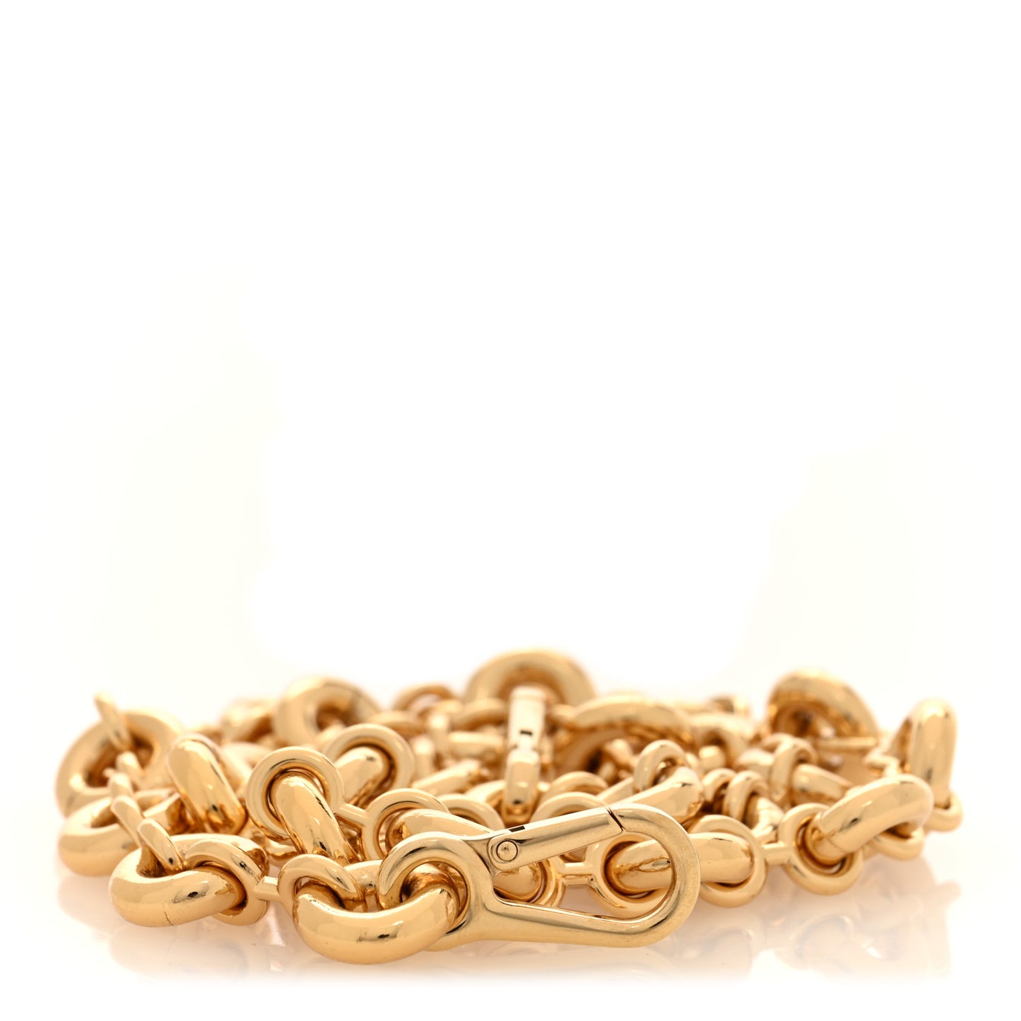 Brass Donut Chain Shoulder Strap Gold