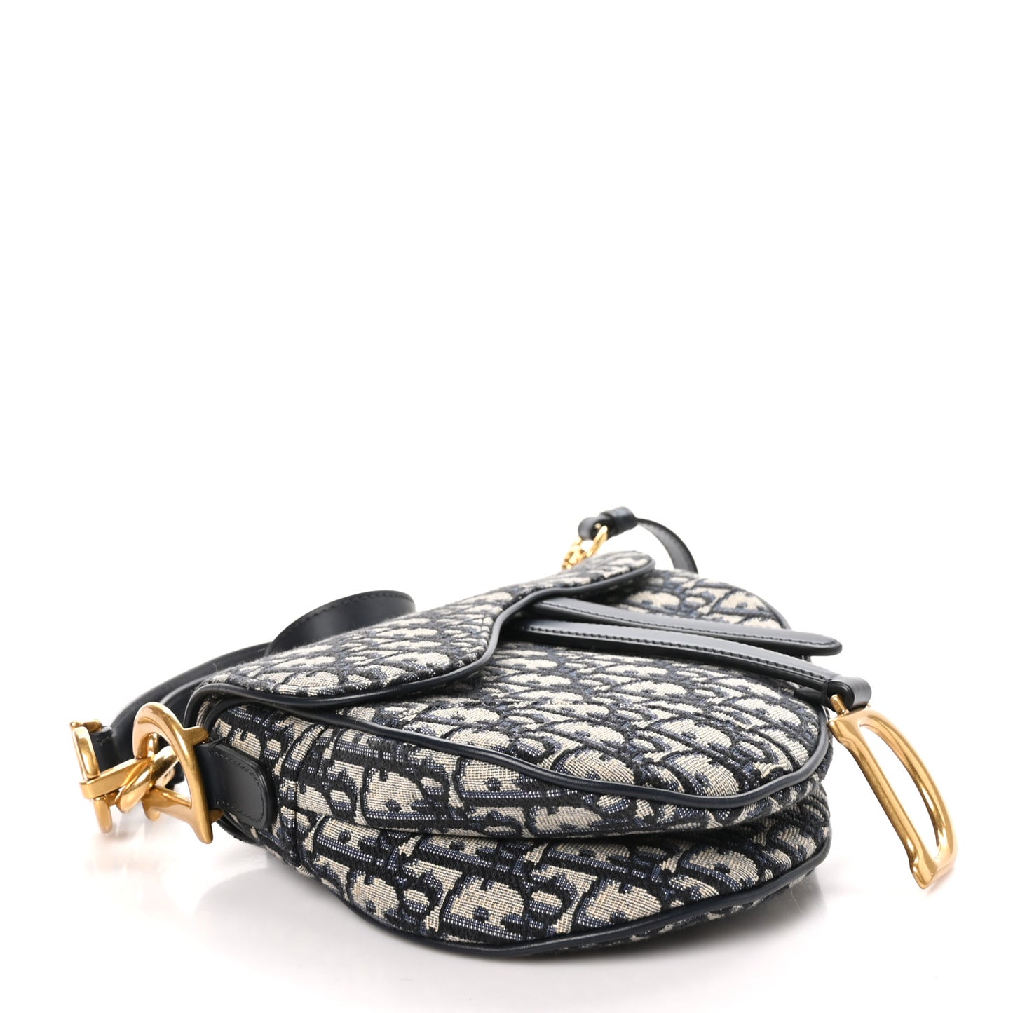 Oblique Saddle Bag With Strap Blue