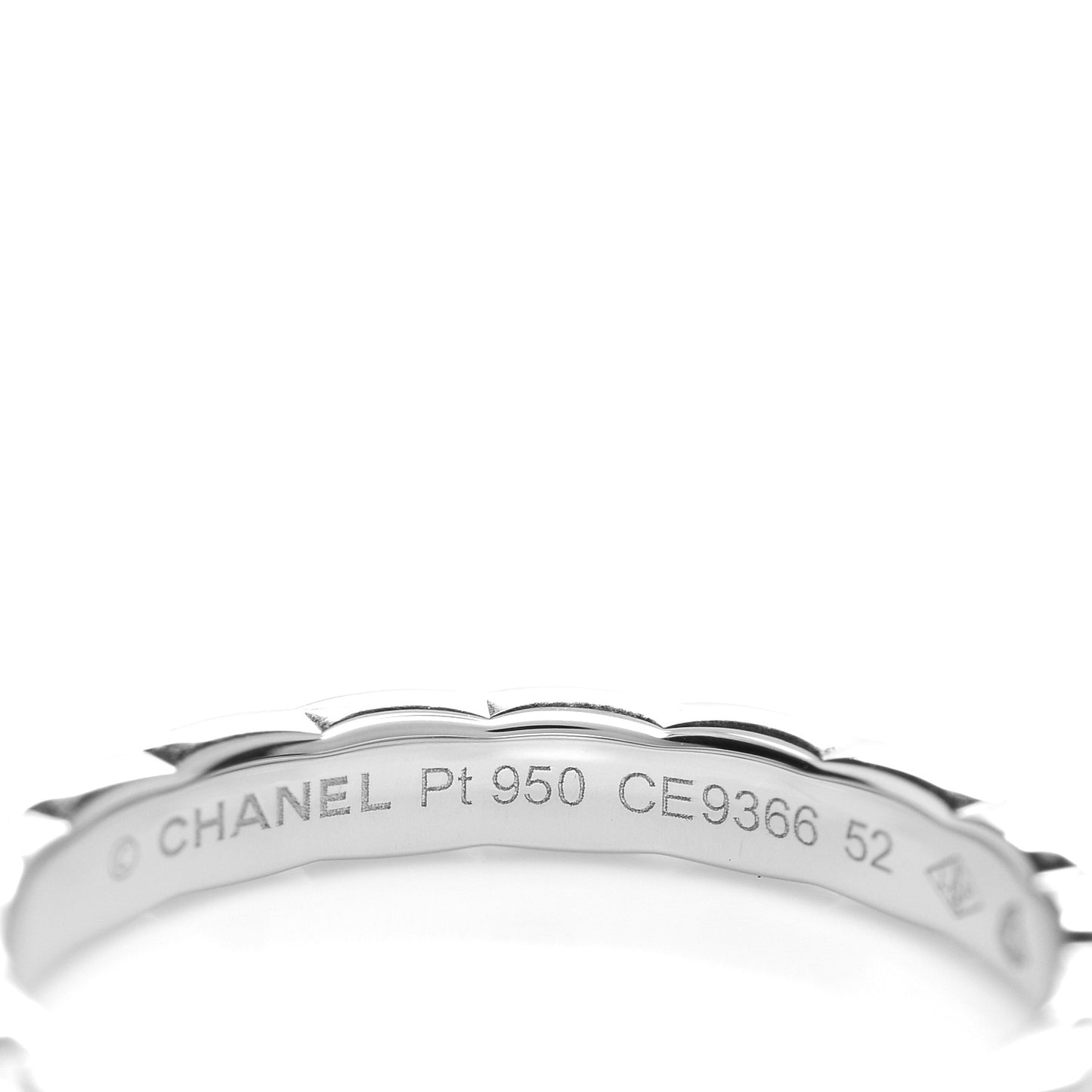 Platinum Mini Coco Crush Ring 52 6