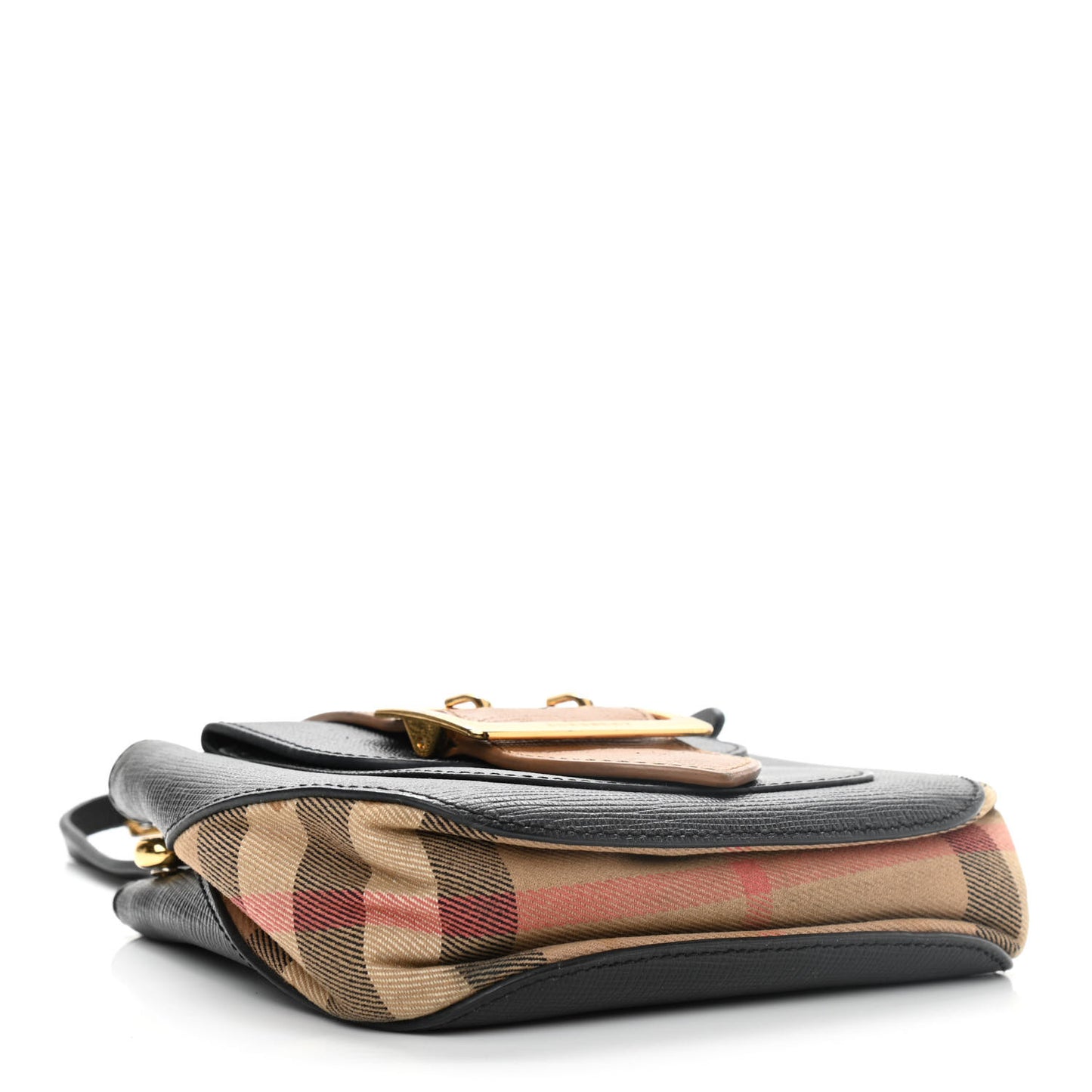 Suede Small Square Buckle Belt Bag Black