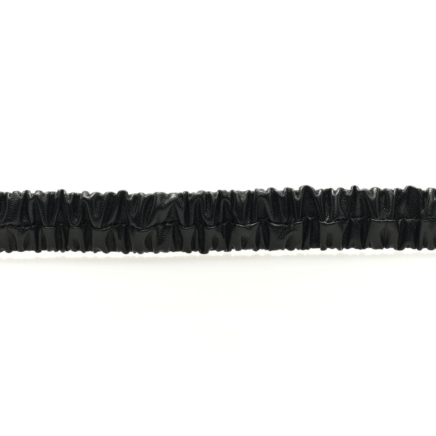 Lambskin Ruched CC Belt 90 36 Black