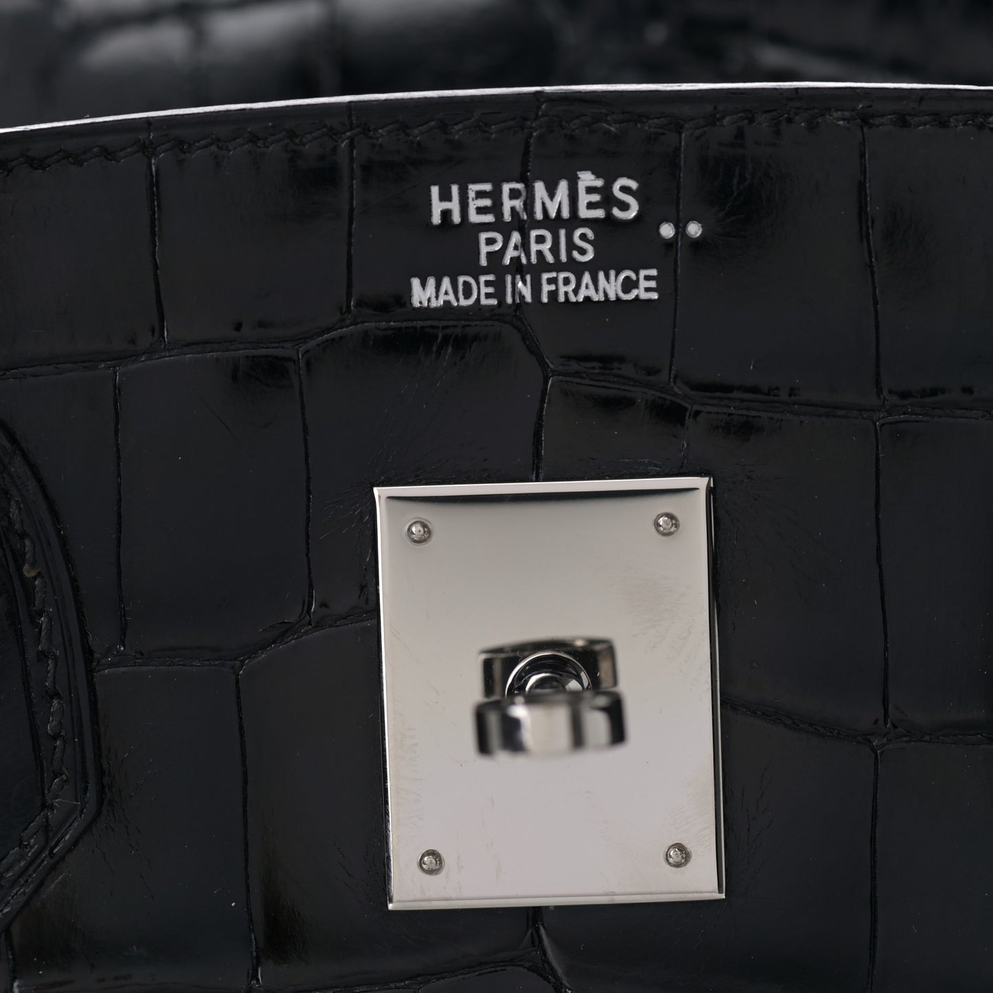 Shiny Niloticus Crocodile Birkin 35 Black
