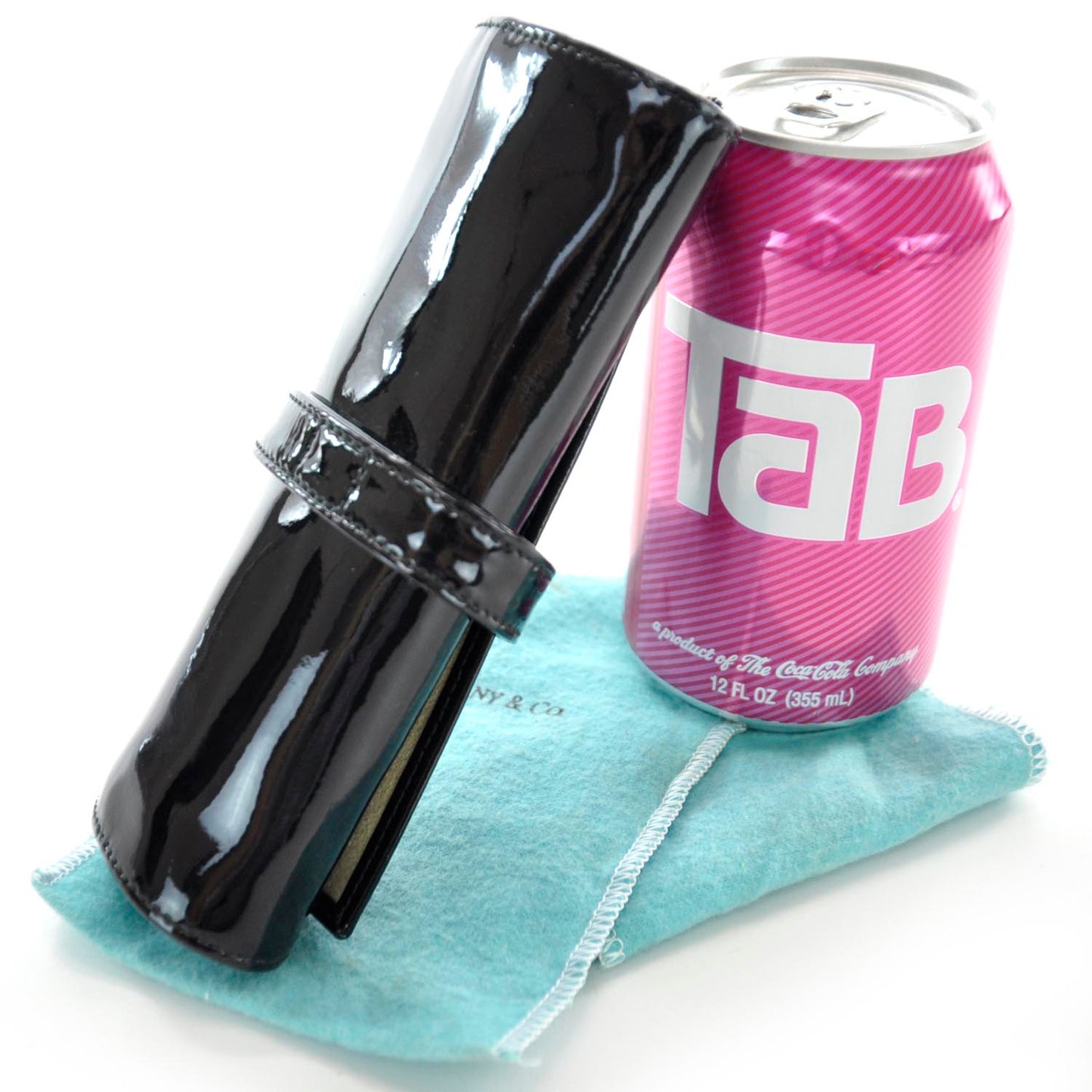 Patent Leather Jewelry Roll Black