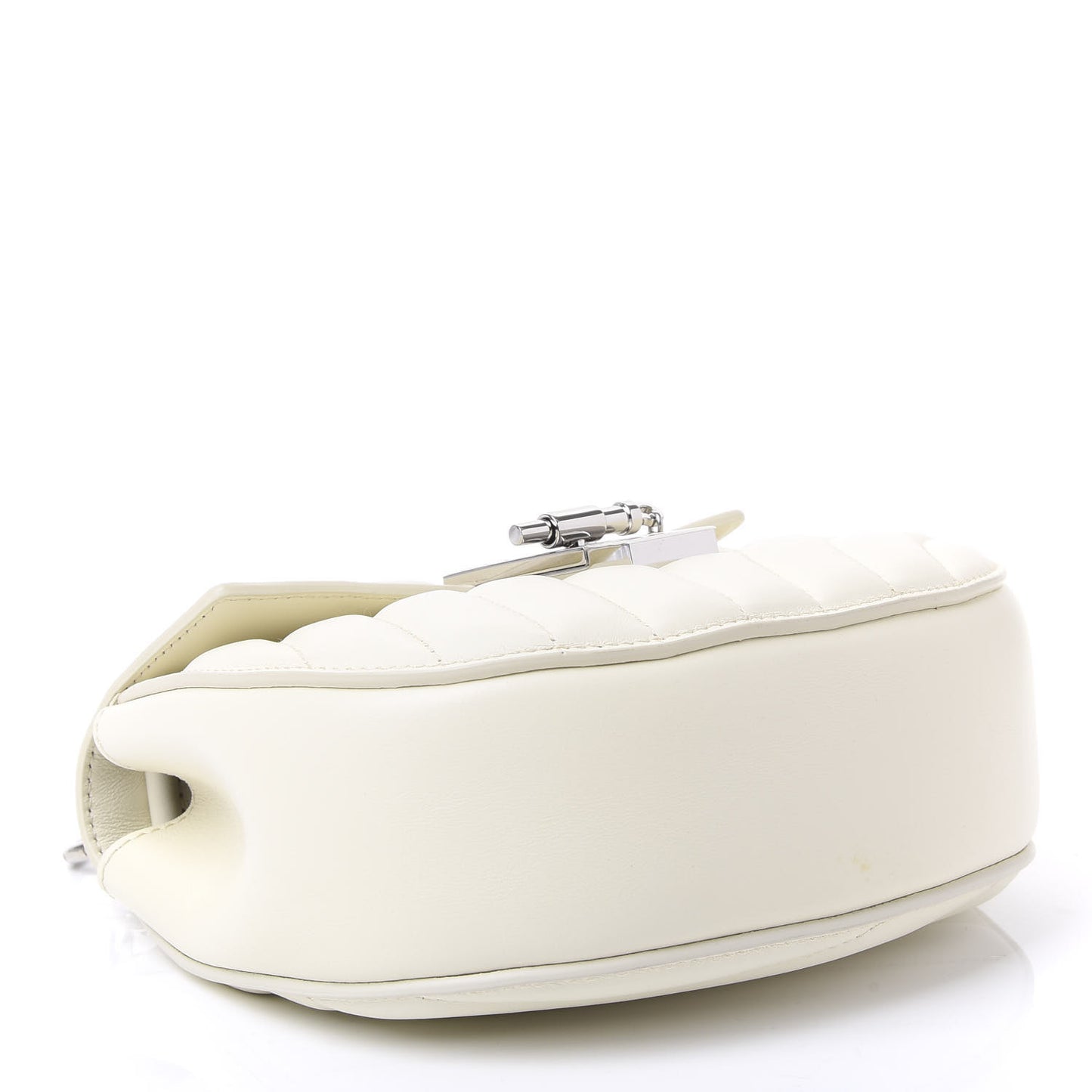 Calfskin Quilted Mini Drew Bijou Shoulder Bag Natural White