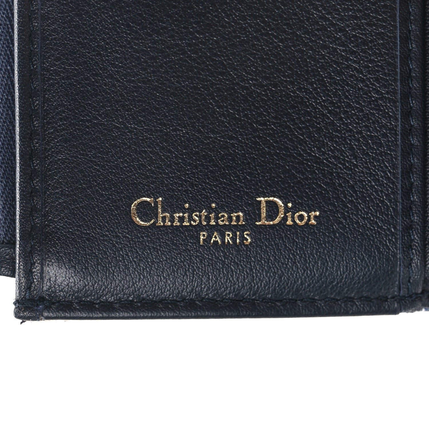 Christian Dior Saddle Lotus Wallet Blue 5 of 9