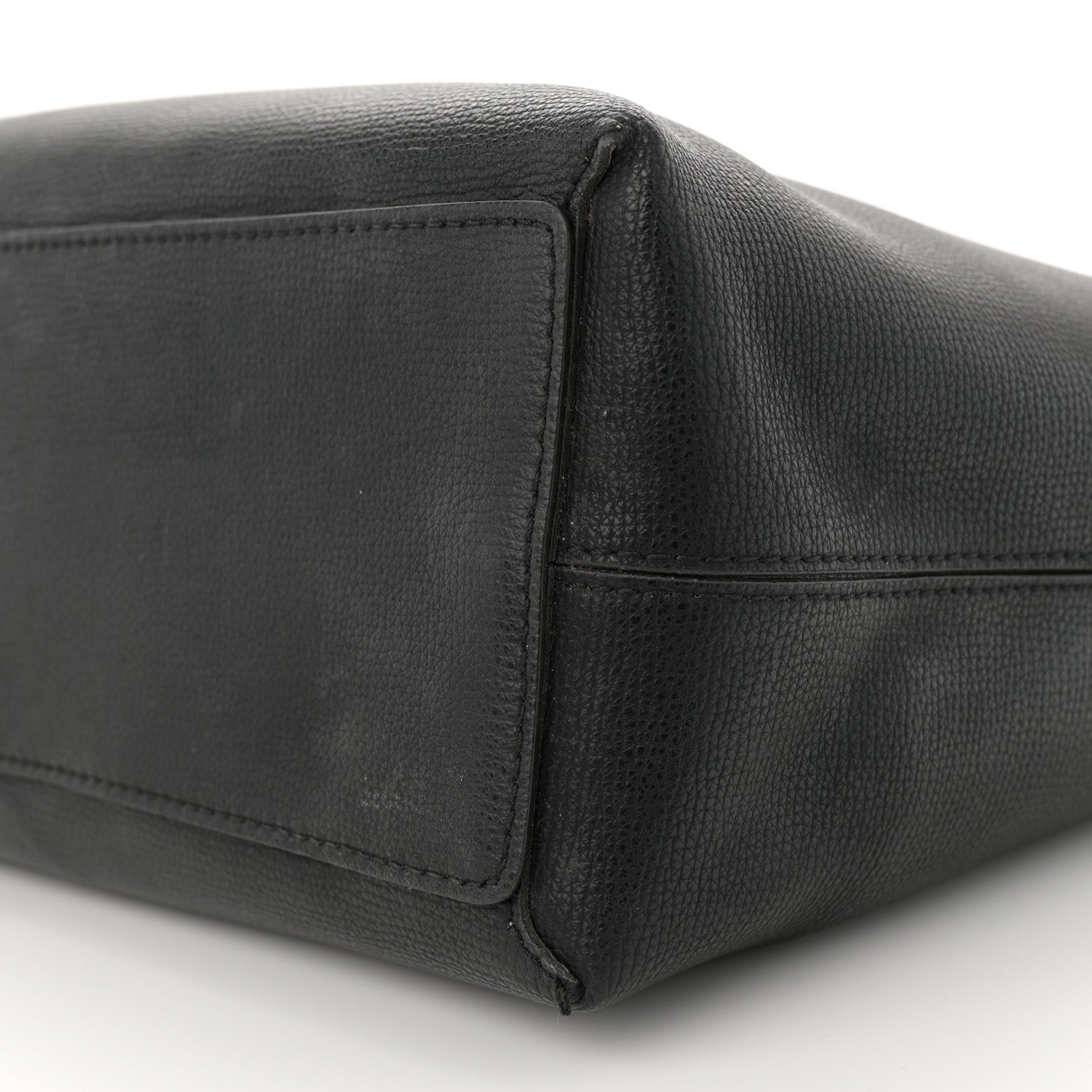 Burberry Grainy Calfskin Haymarket Check Medium Reversible Tote Black 15 of 23