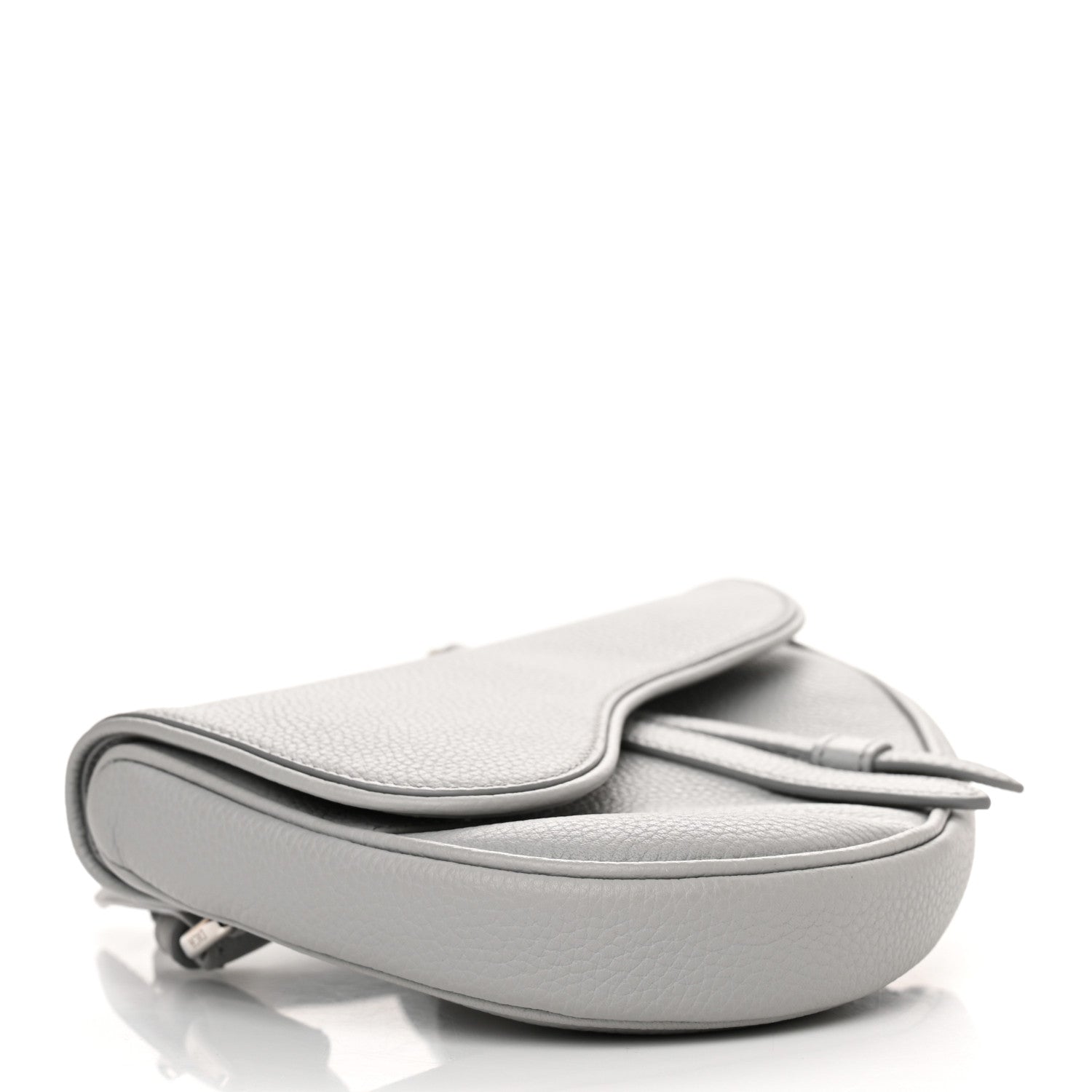 Christian Dior Grained Calfskin Mens Mini Saddle Bag Gray 4 of 12