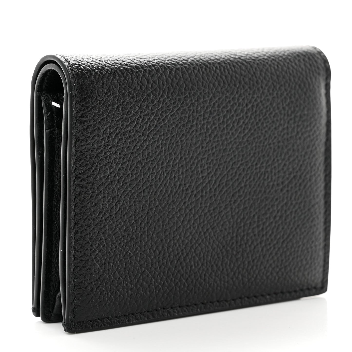 Calfskin Logo Wallet Black