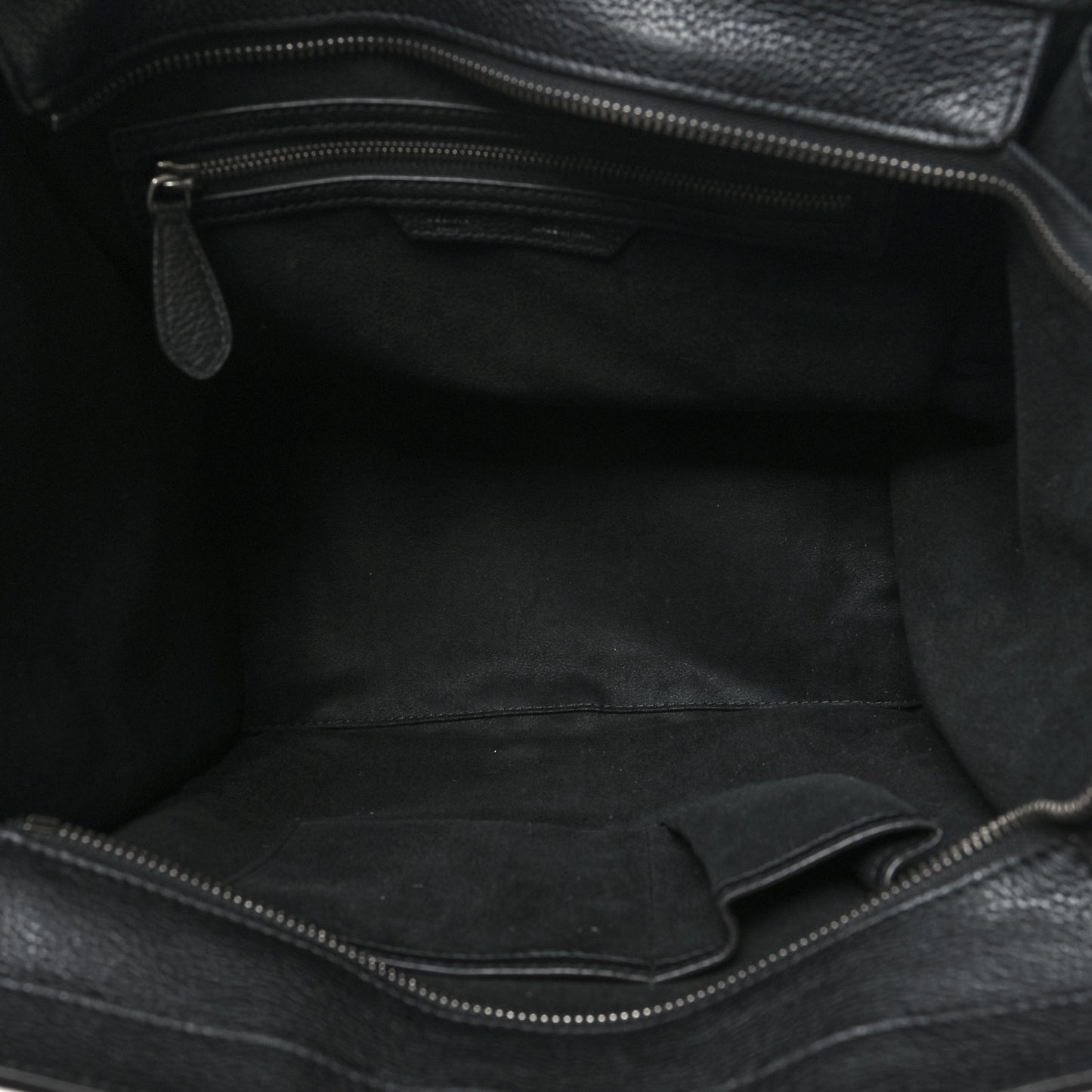Drummed Calfskin Mini Luggage Black
