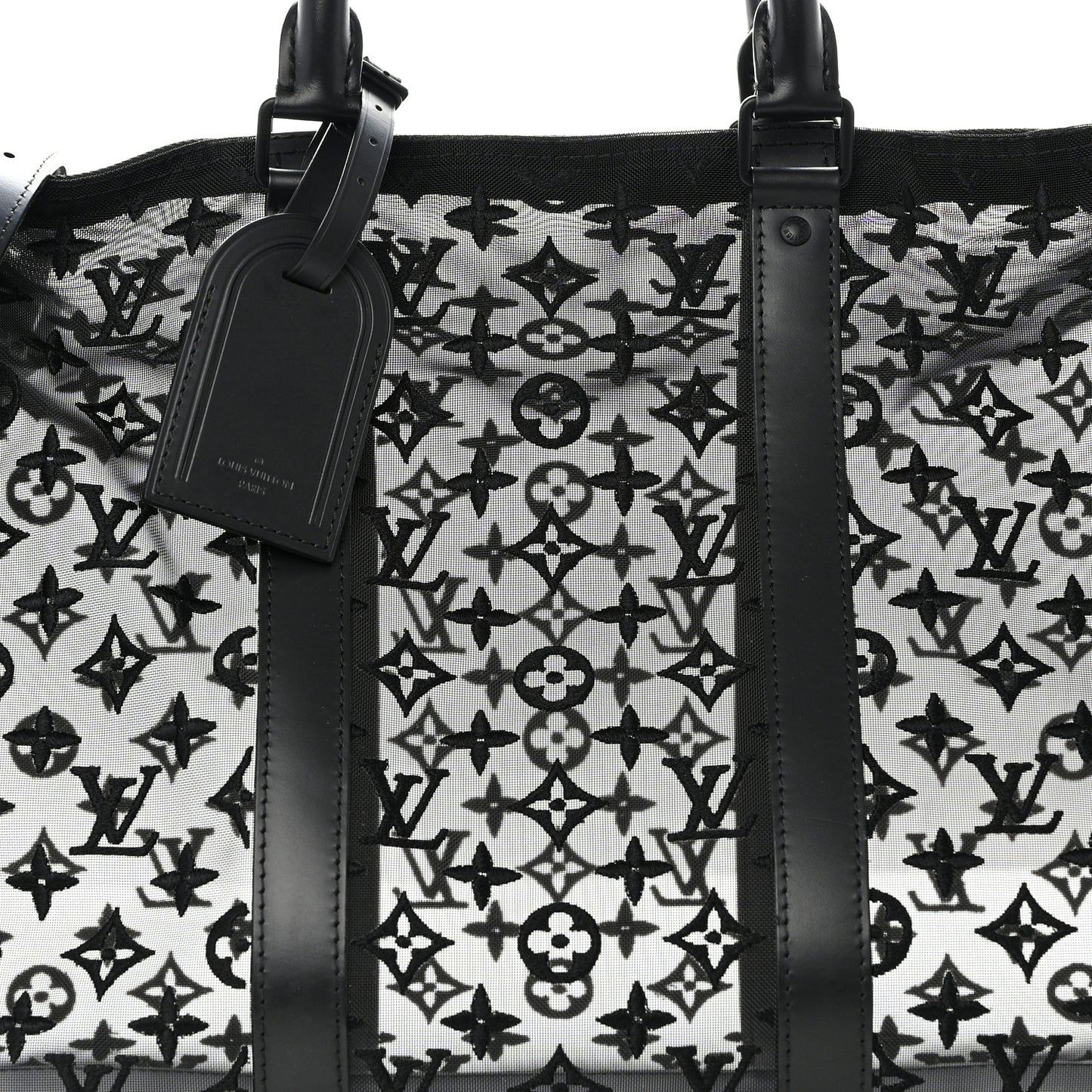 Monogram See Through Keepall Bandouliere 50 Black