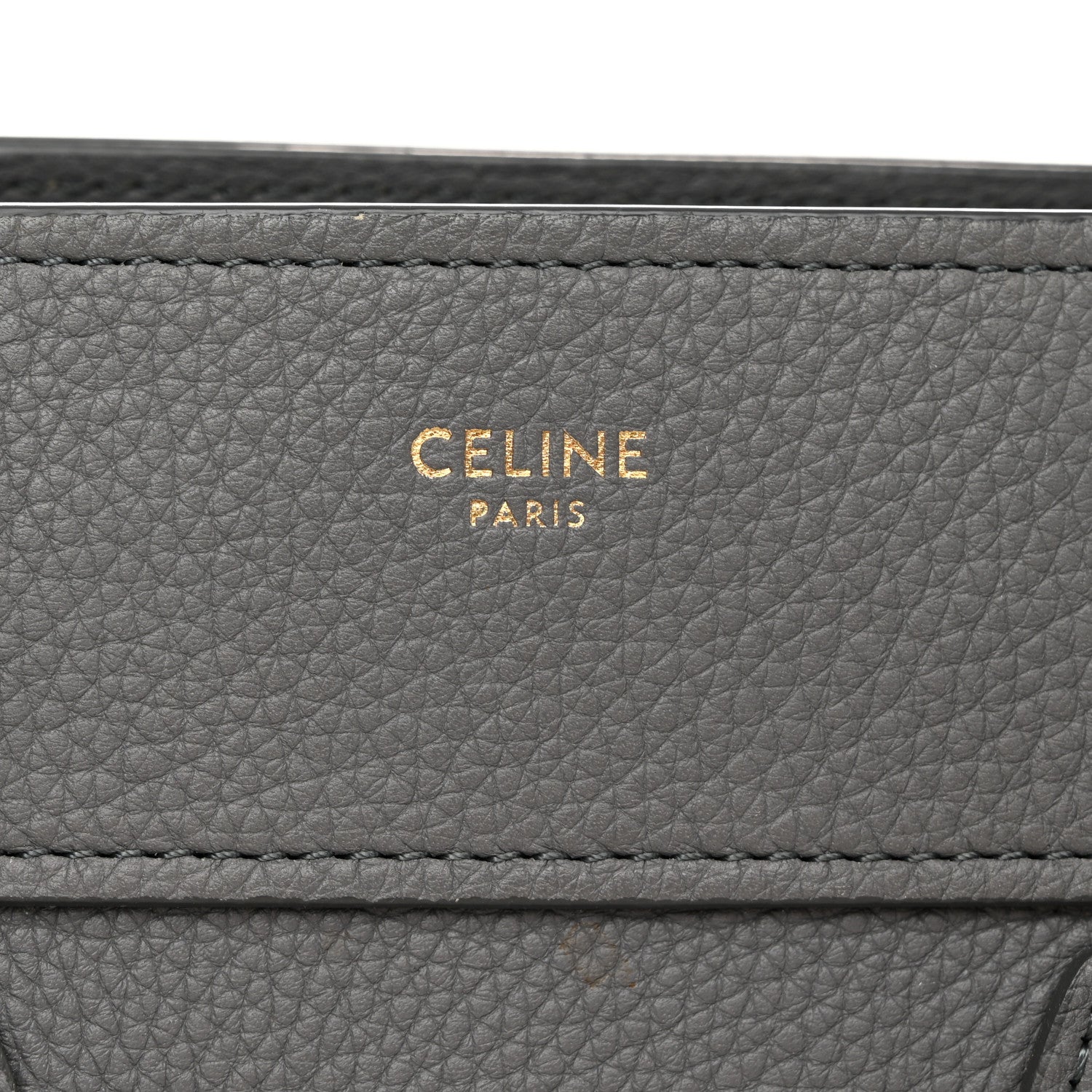 Celine Baby Drummed Calfskin Micro Luggage Kohl 7 of 17