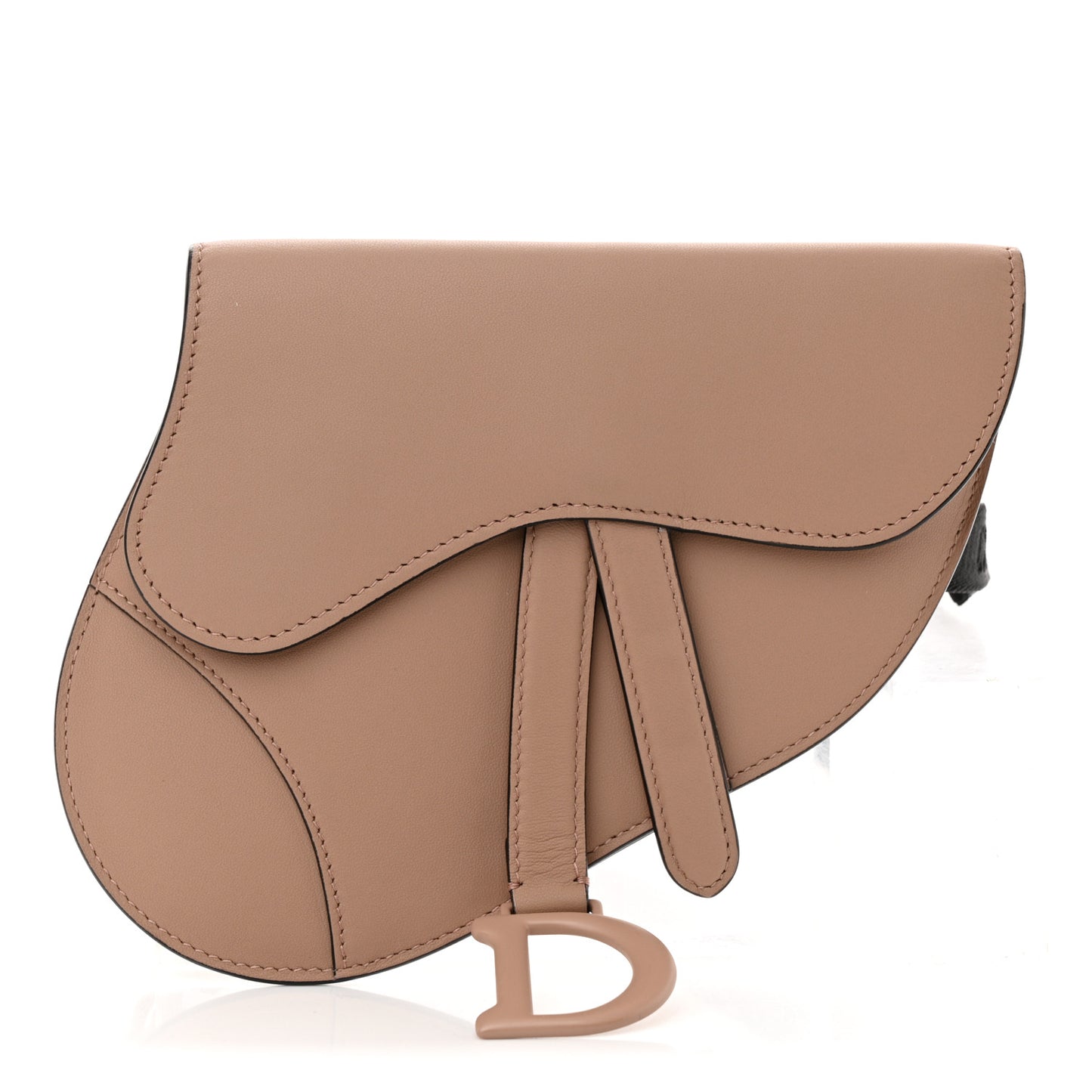 Ultra Matte Calfskin Saddle Belt Bag Rose Des Vents
