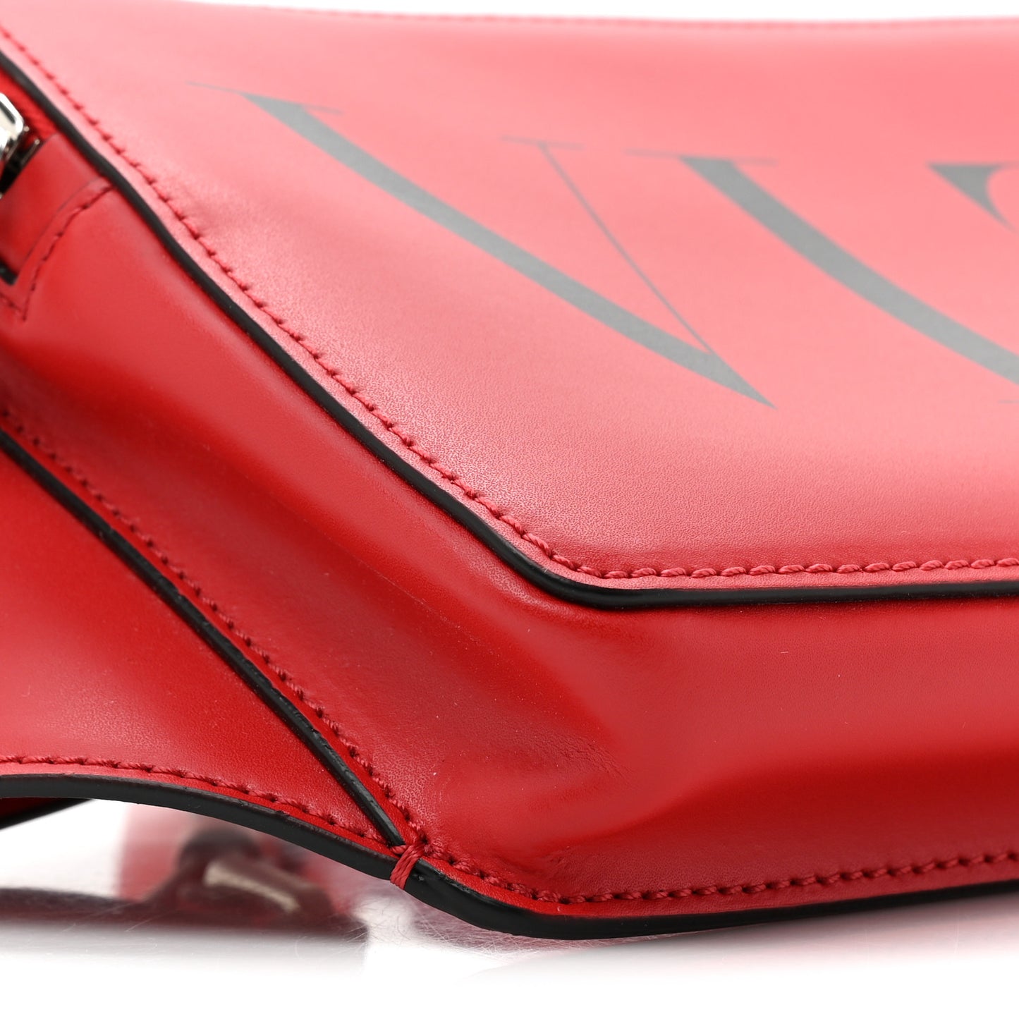 Calfskin Mens VLTN Belt Bag Pure Red Black