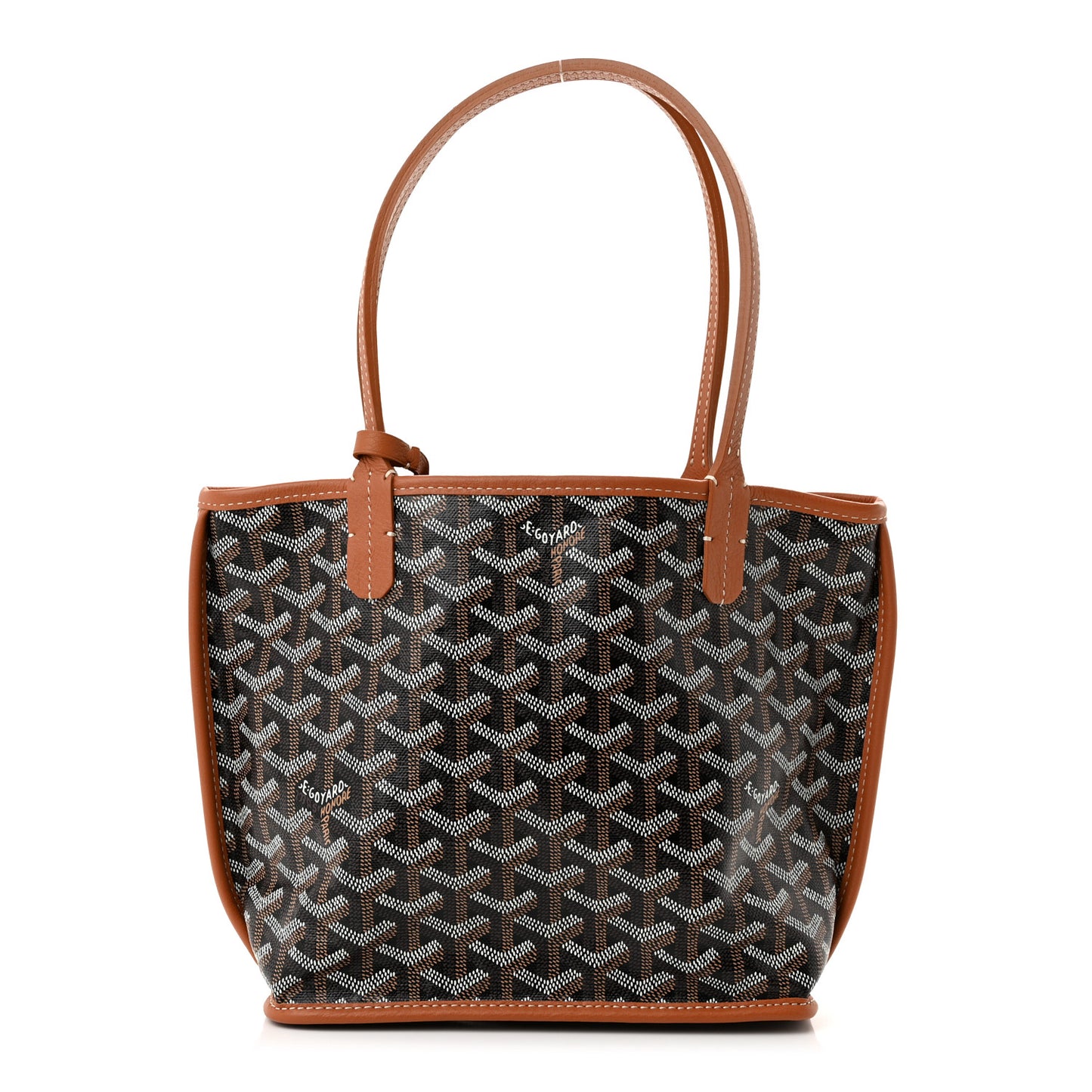 Goyardine Reversible Mini Anjou Black Gold