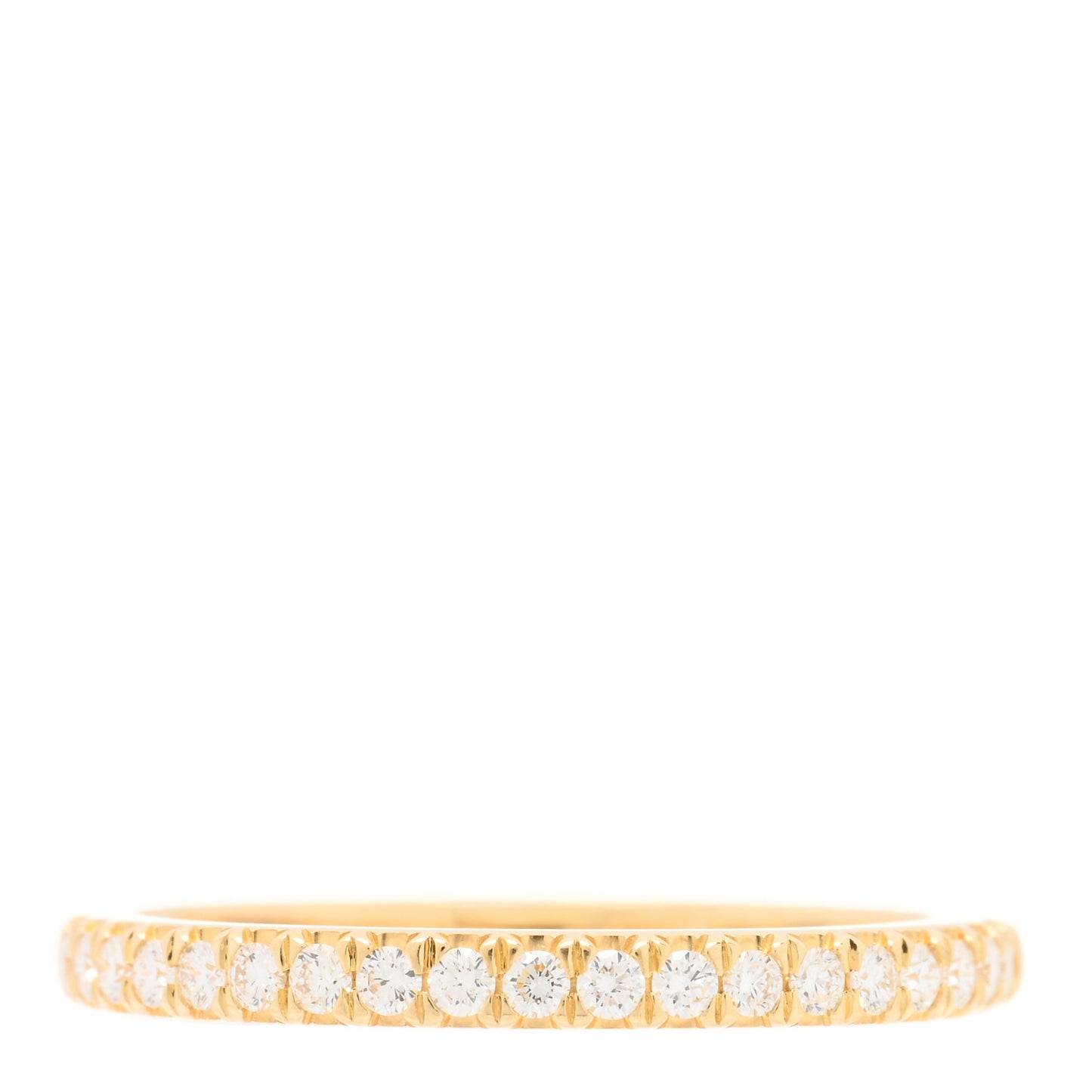 18K Yellow Gold Diamond Soleste Half Eternity Band Ring 50 5.5