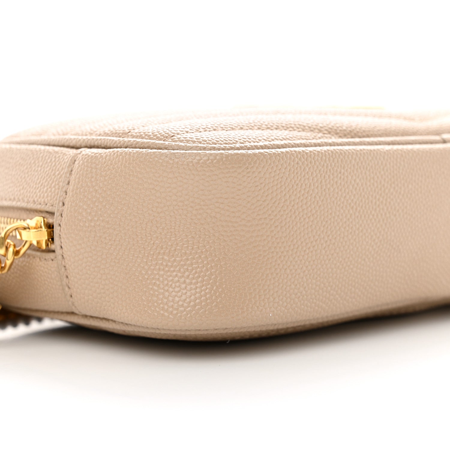 Saint Laurent Grain De Poudre Matelasse Monogram Mini Lou Camera Bag Dark Beige 9 of 11