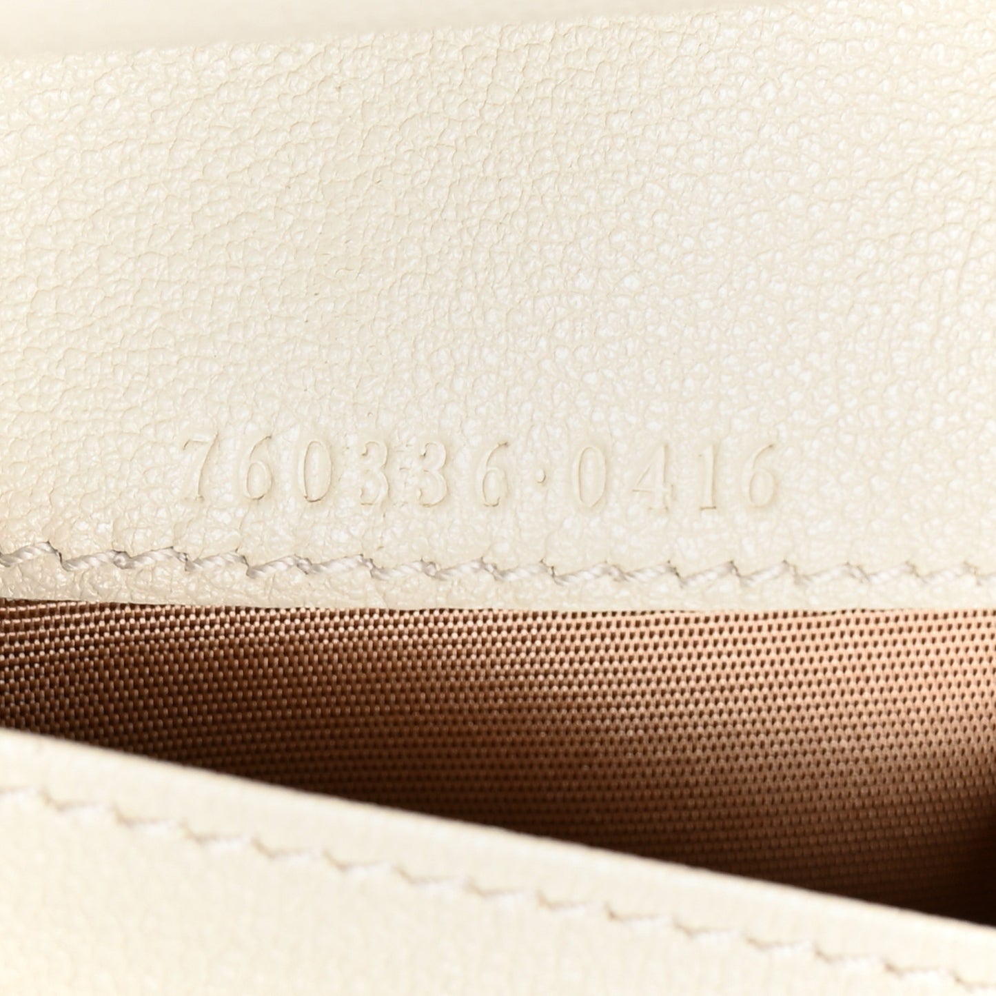 Sakai Be Green Calfskin Diagonal Stitched Blondie Travel Wallet Mystic White