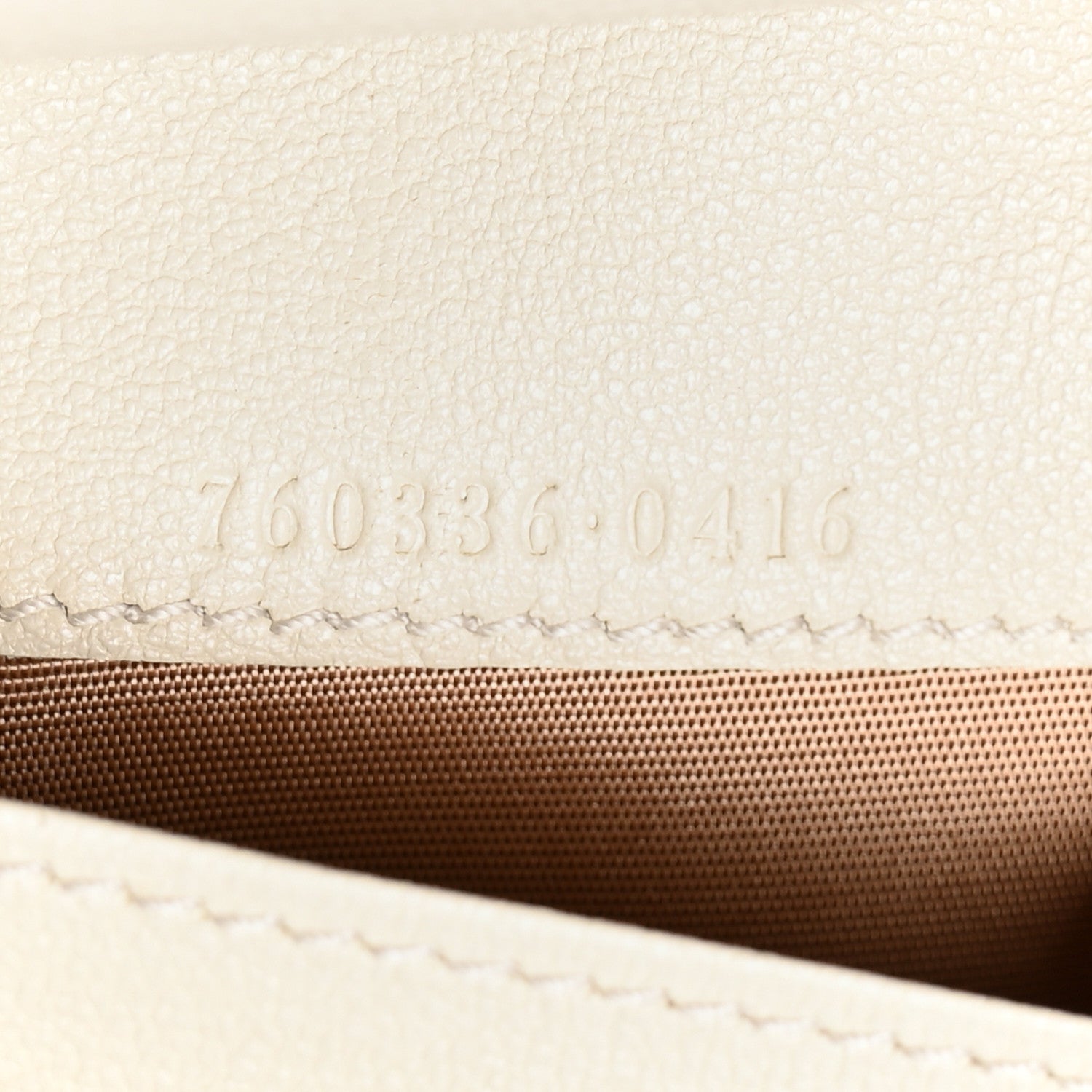 Gucci Sakai Be Green Calfskin Diagonal Stitched Blondie Travel Wallet Mystic White 8 of 9