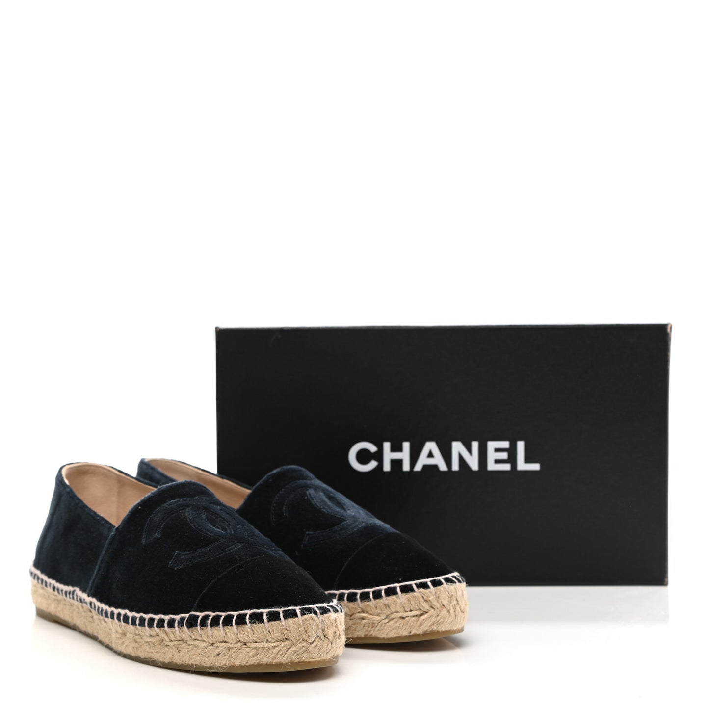 Velvet CC Espadrilles 39 Dark Navy Black