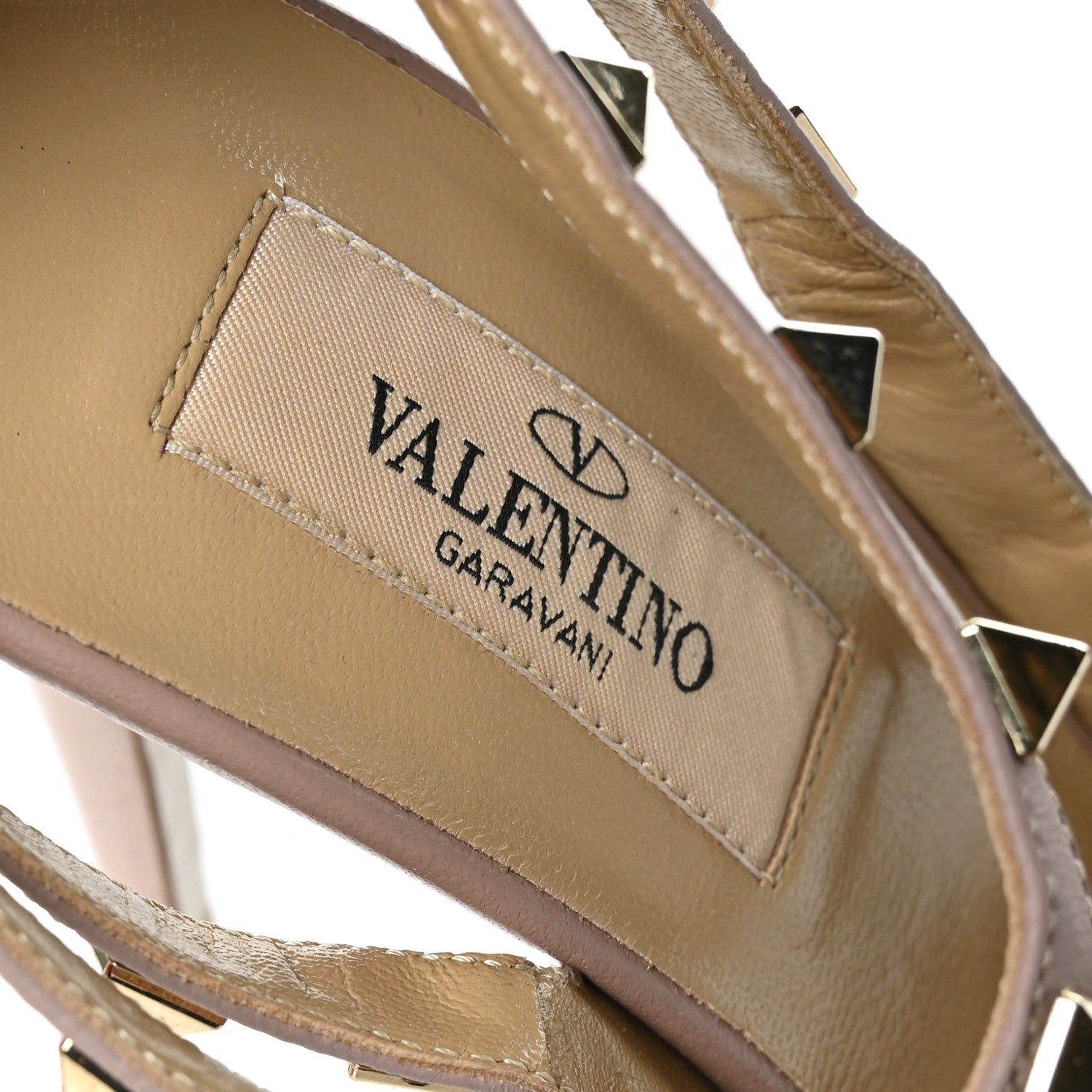 Valentino Garavani Patent Nappa Rockstud Ankle Strap 100mm Pumps 36.5 Water Rose Poudre 7 of 10