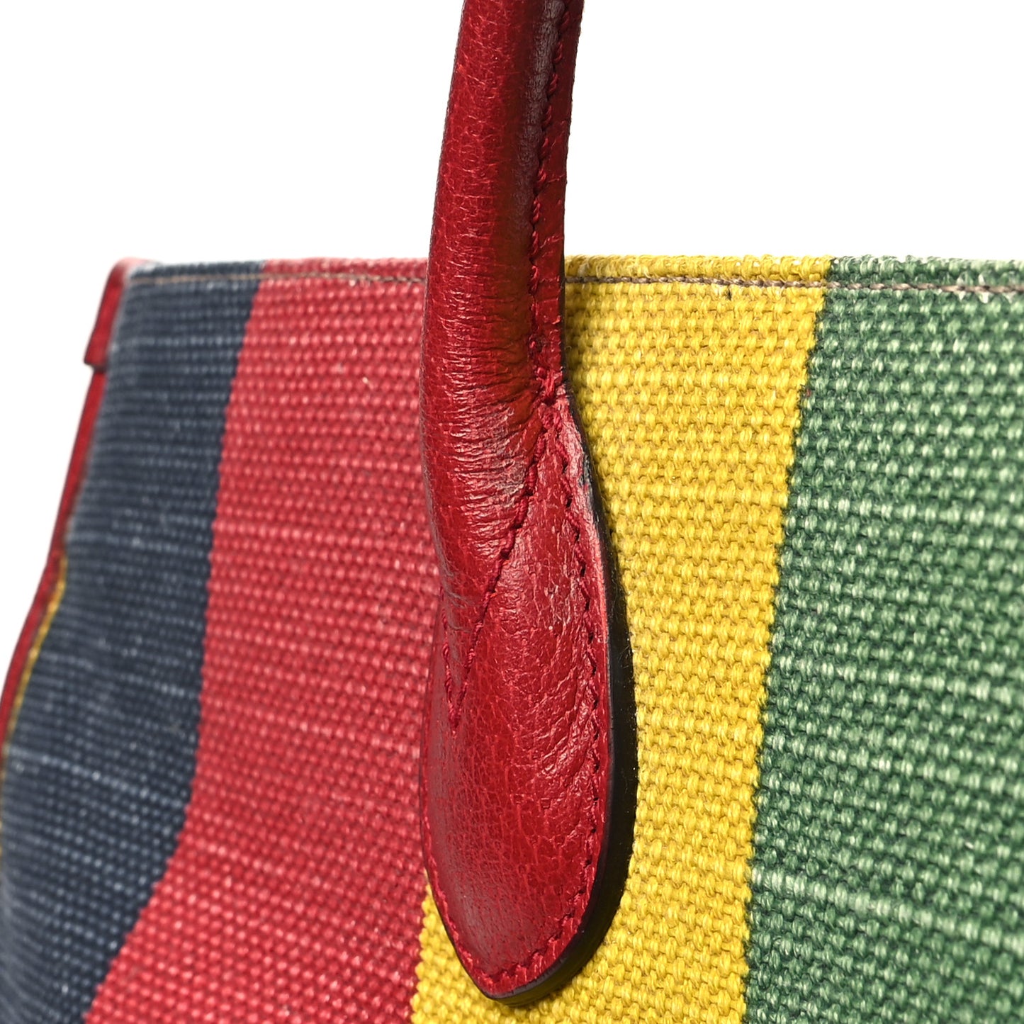 Canvas Marley Stripe Script Logo Large Gucci 100 Tote Bag Multicolor