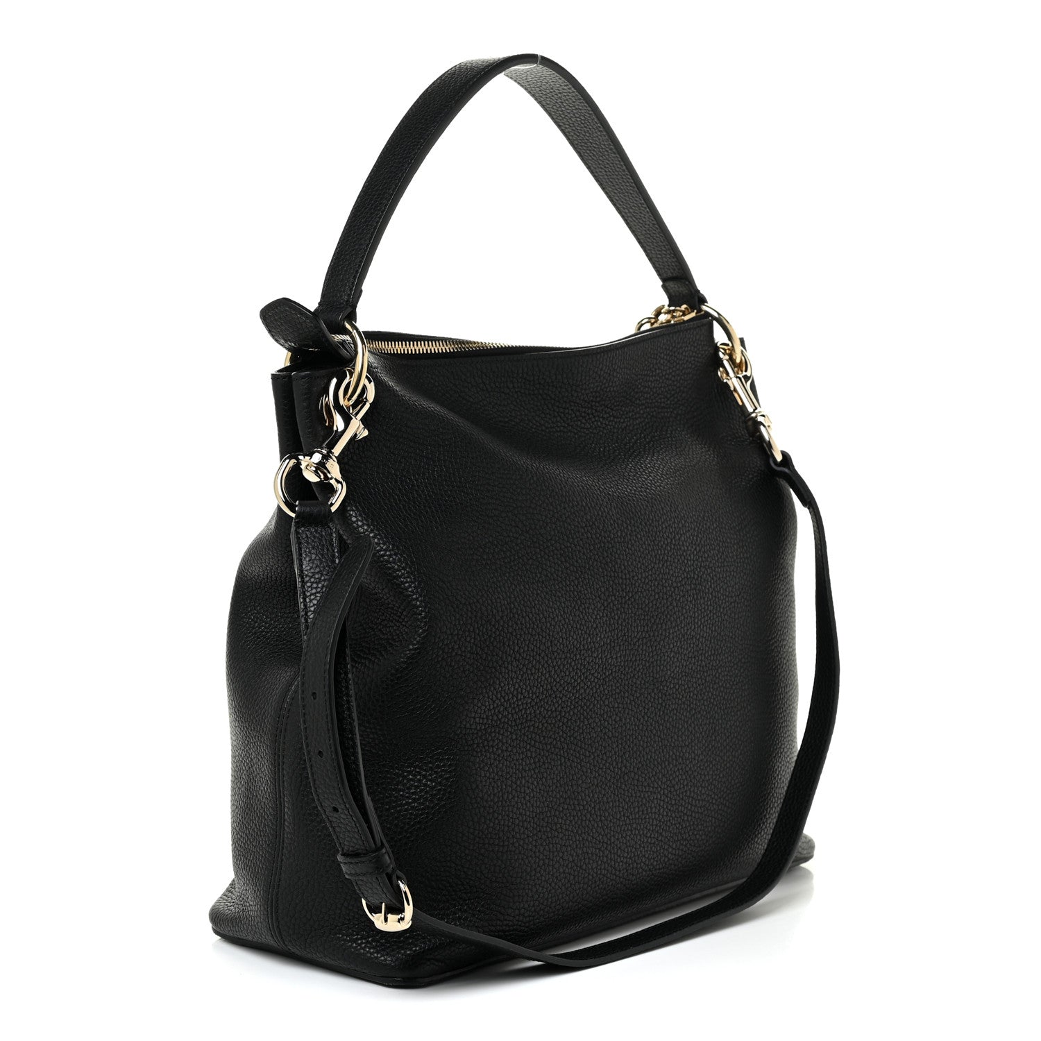 Gucci Pebbled Calfskin Large Soho Hobo Black 3 of 13