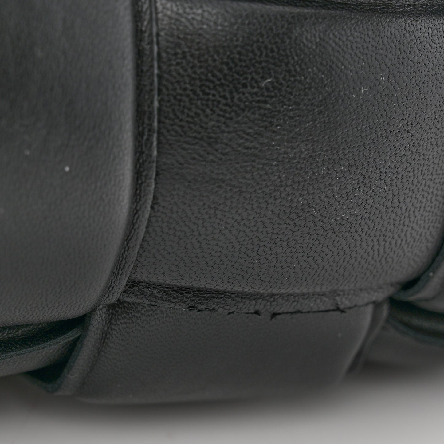 Nappa Maxi Intreccio Padded Cassette Crossbody Bag Black