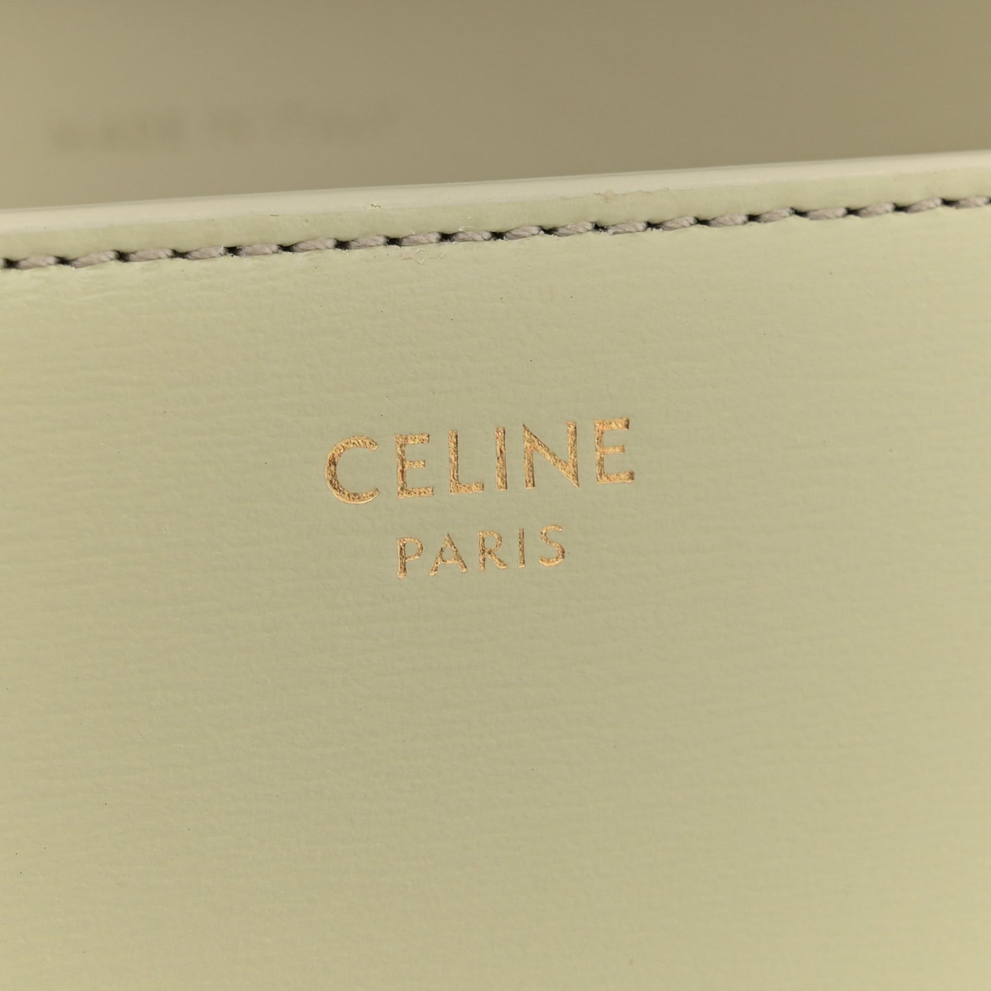 Shiny Calfskin Triomphe Margo Wallet on Chain Almond Green