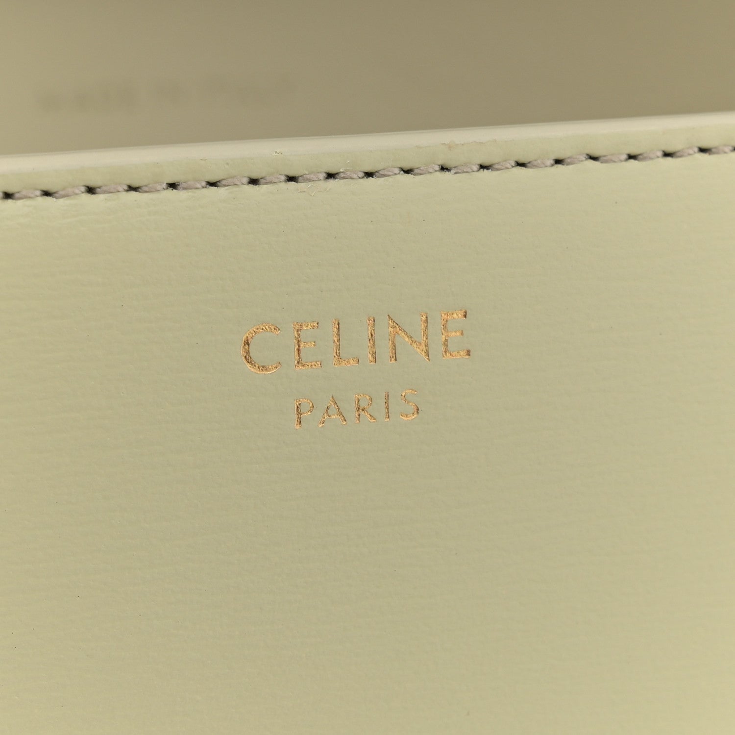 Celine Shiny Calfskin Triomphe Margo Wallet on Chain Almond Green 6 of 12