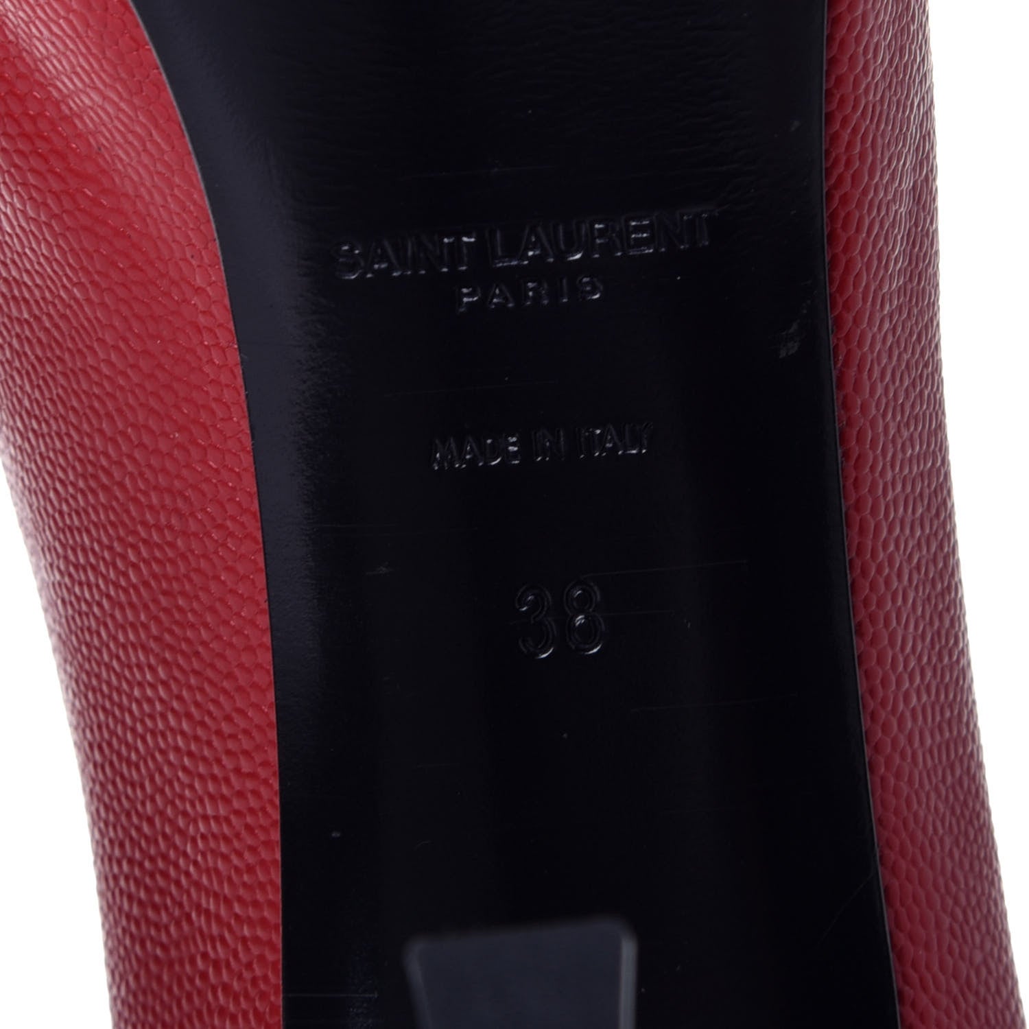 Saint Laurent Vernigolf Tribtoo Platform 80 Pumps 38 Rouge Orient 6 of 9