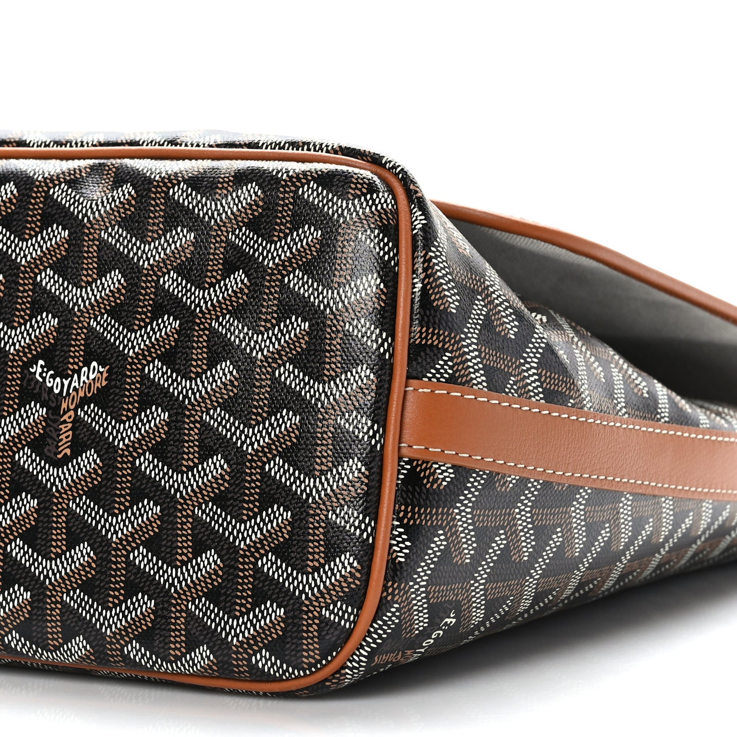 Goyardine Capetien Messenger Bag Black Gold