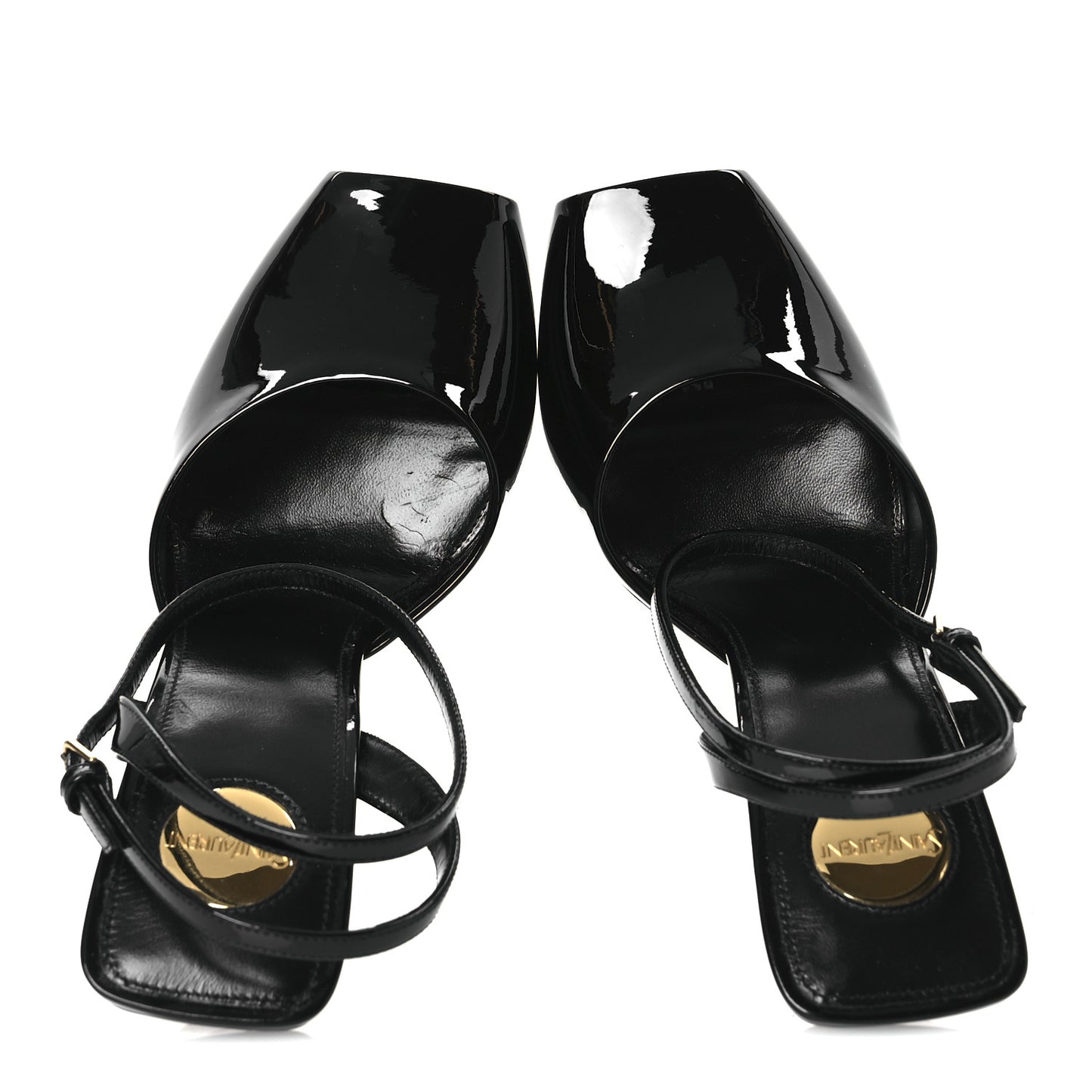 Patent Calfskin La Scandale 110 Sandals 38 Black