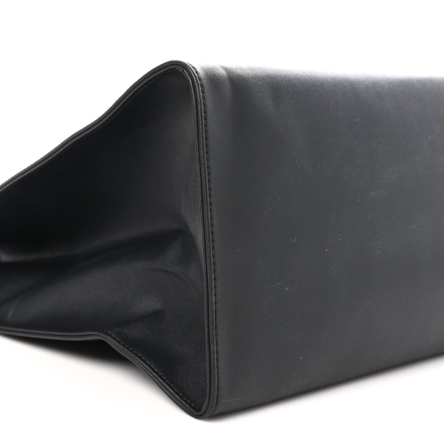 Vegan Leather Large Shopping Bag Black