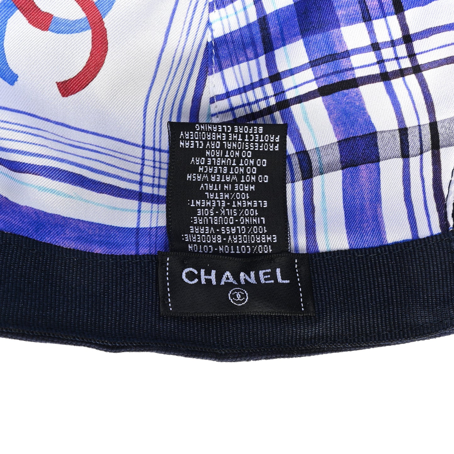 Cotton Beaded CC Cap Hat Navy Blue