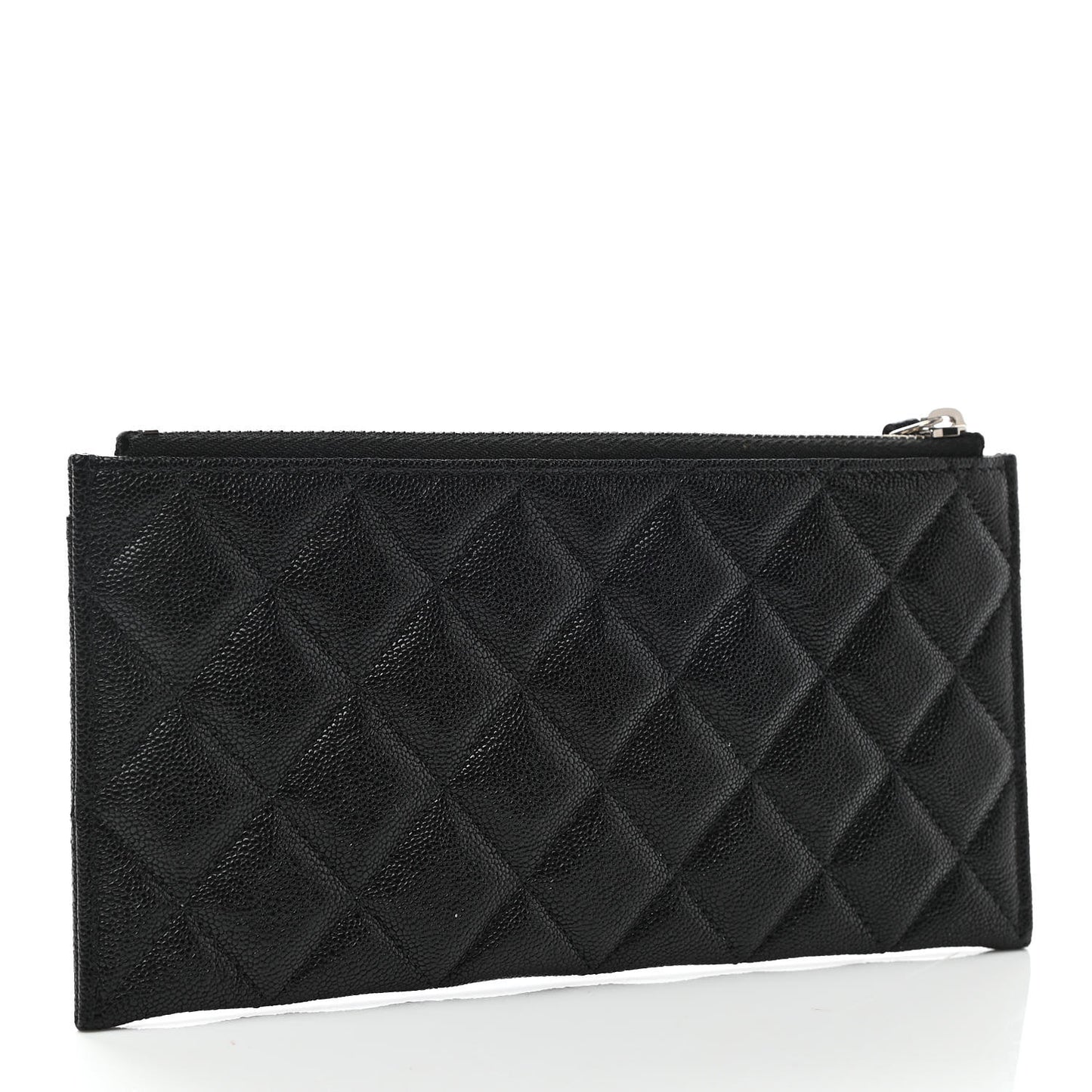 Caviar Quilted Classic Zip Boy Pouch Black