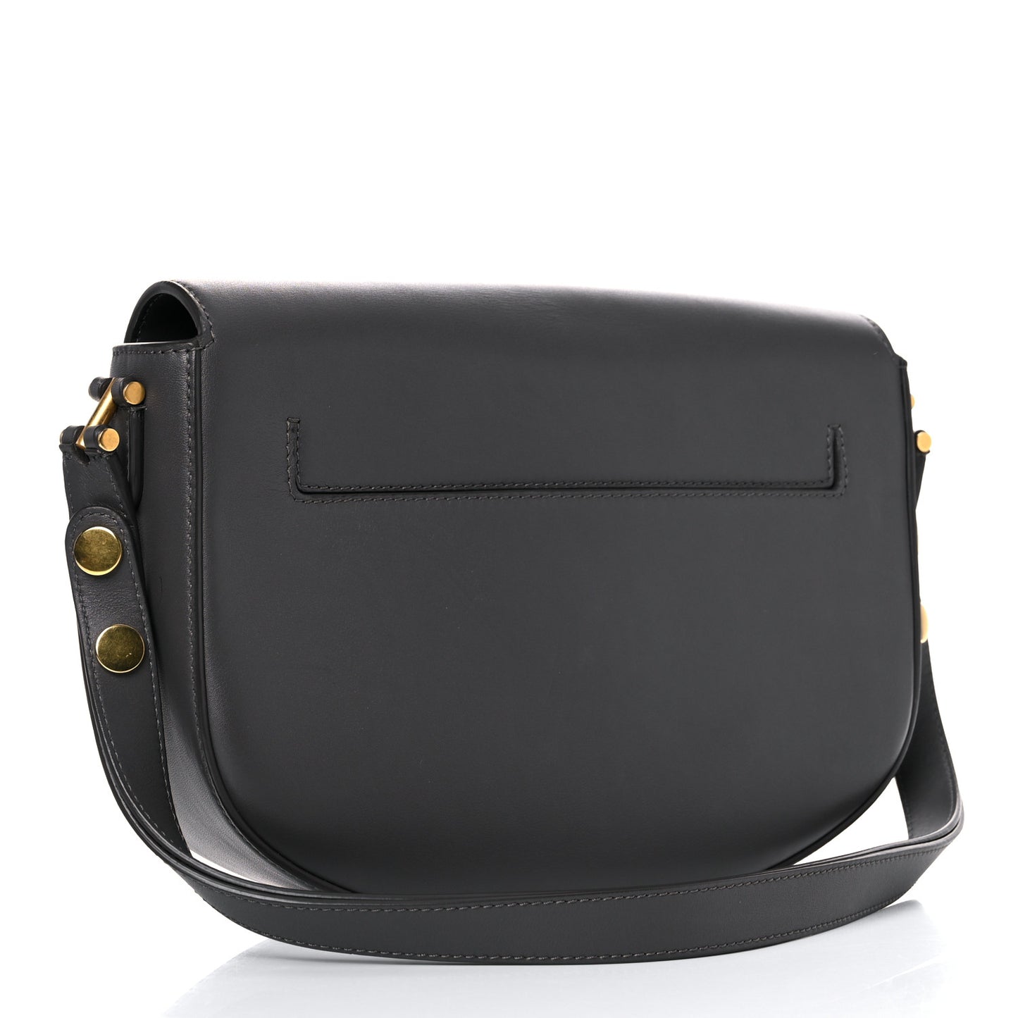 Calfskin Sasha Shoulder Bag Dark Grey